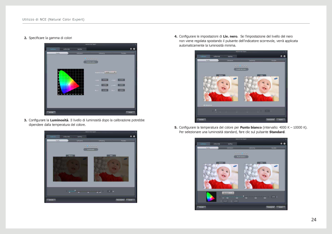 Samsung LS27B971DS/EN, LS27B970DS/EN manual Utilizzo di NCE Natural Color Expert 