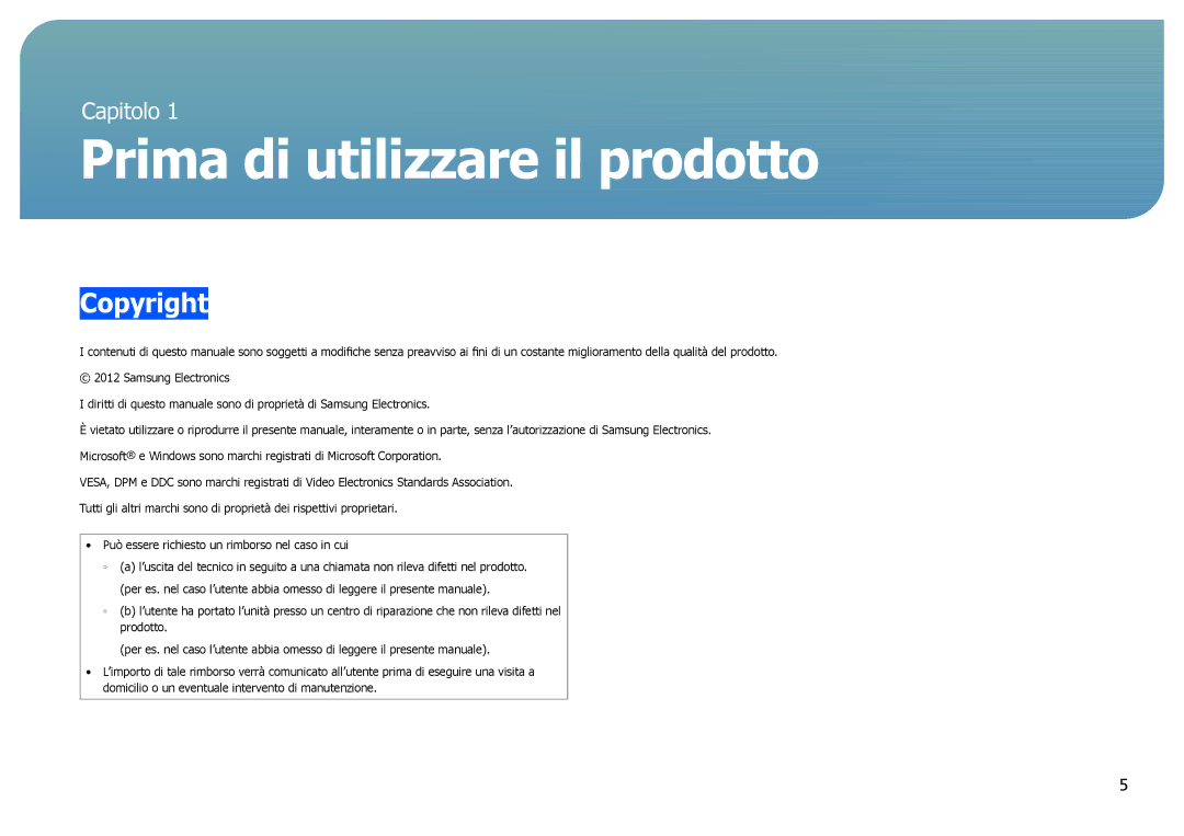 Samsung LS27B970DS/EN, LS27B971DS/EN manual Prima di utilizzare il prodotto, Copyright 