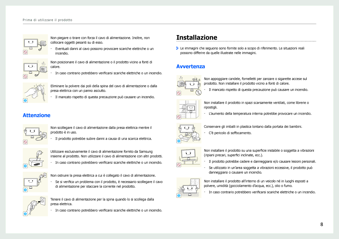 Samsung LS27B971DS/EN, LS27B970DS/EN manual Installazione 