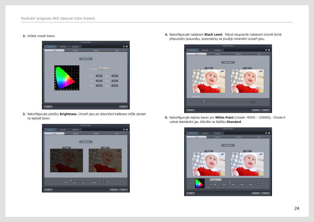 Samsung LS27B971DS/EN, LS27B970DS/EN manual Používání programu NCE Natural Color Expert 