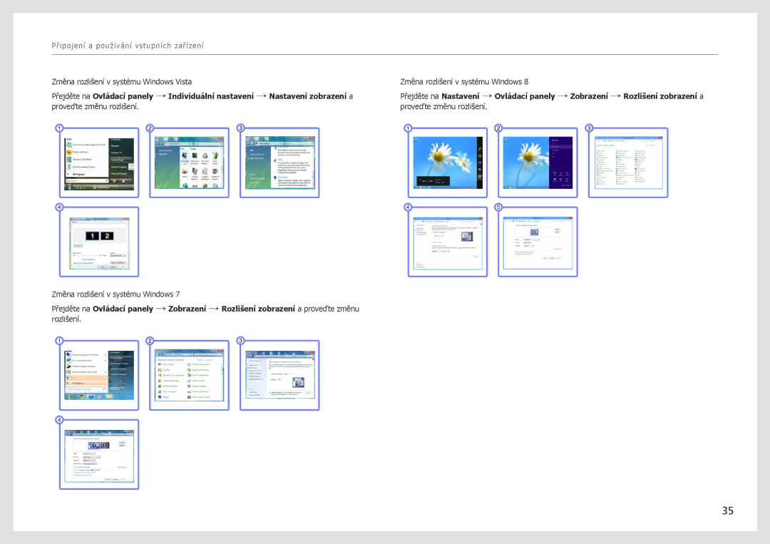 Samsung LS27B970DS/EN, LS27B971DS/EN manual Změna rozlišení v systému Windows Vista 