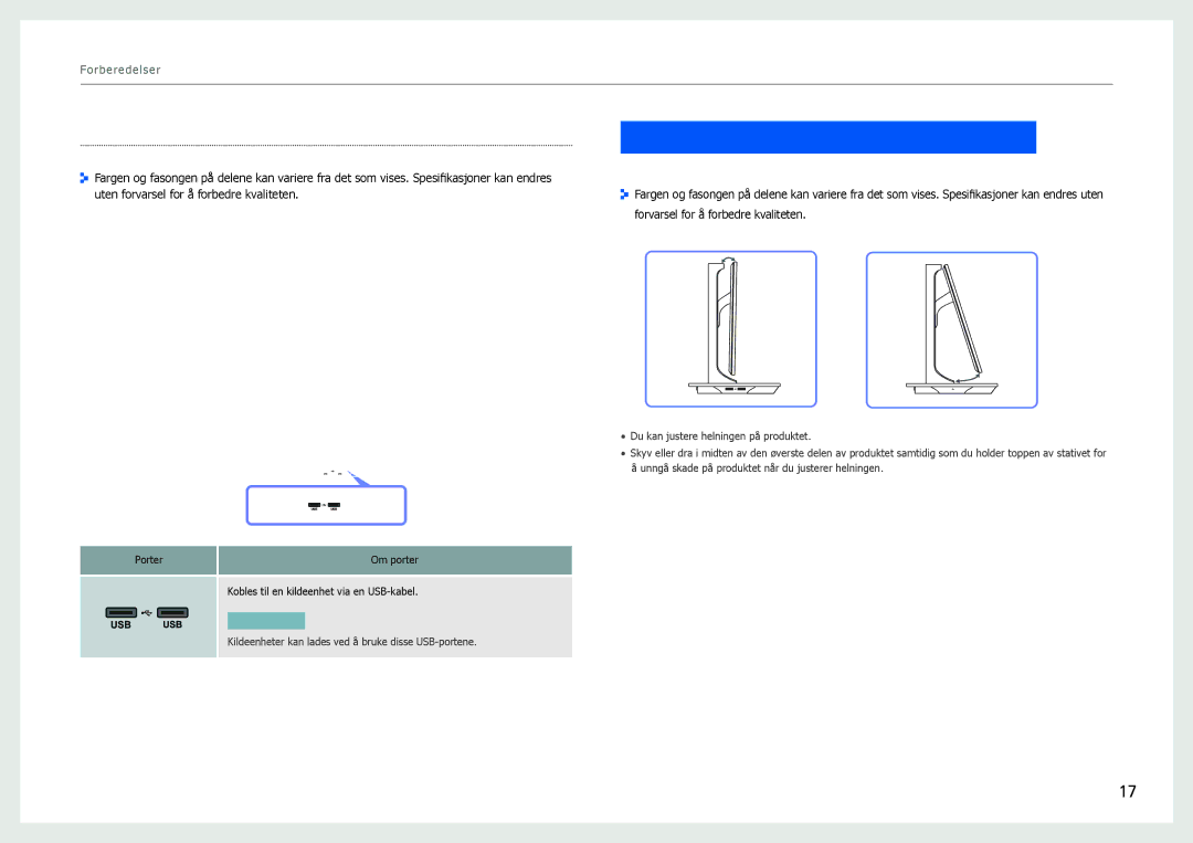 Samsung LS27B970DS/EN, LS27B971DS/EN manual Justere helningen på produktet, Sidevisning 