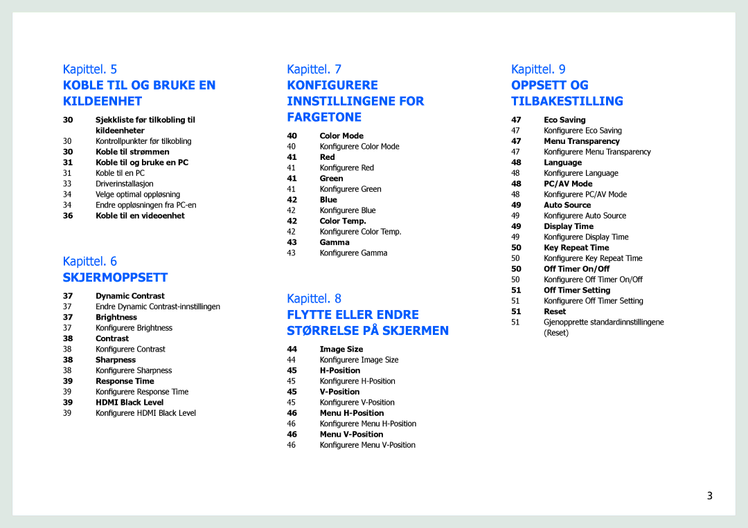 Samsung LS27B970DS/EN, LS27B971DS/EN manual Koble TIL OG Bruke EN Kildeenhet 