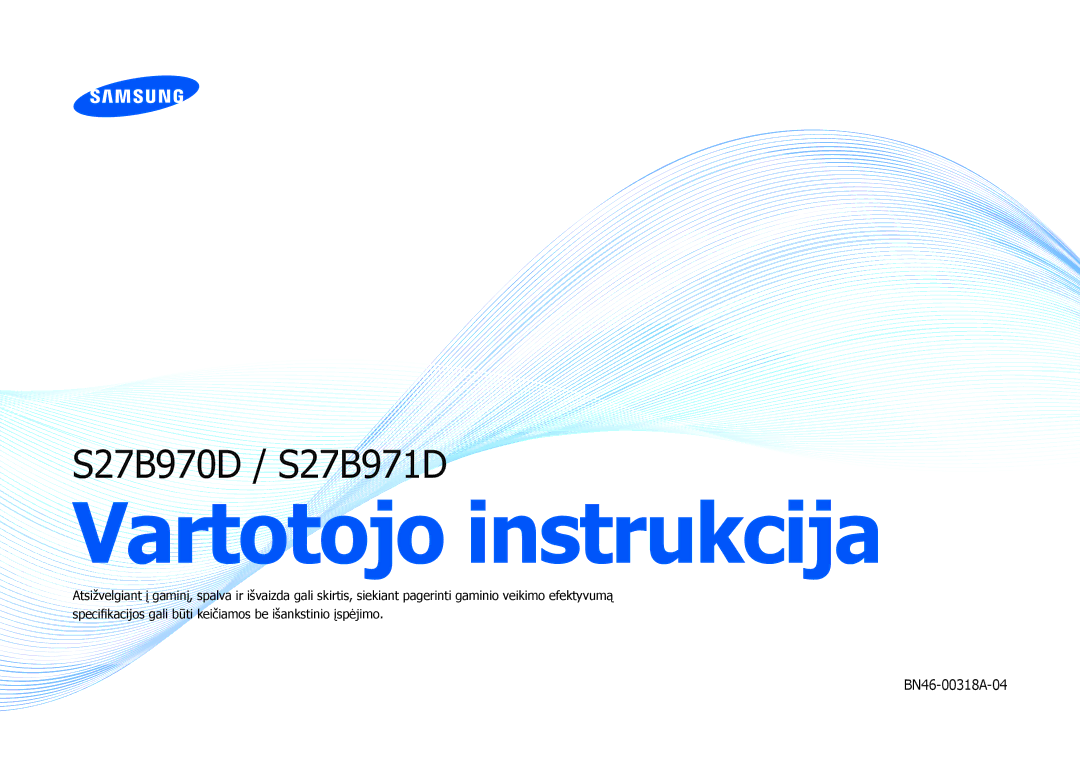 Samsung LS27B970DS/EN, LS27B971DS/EN manual Vartotojo instrukcija 