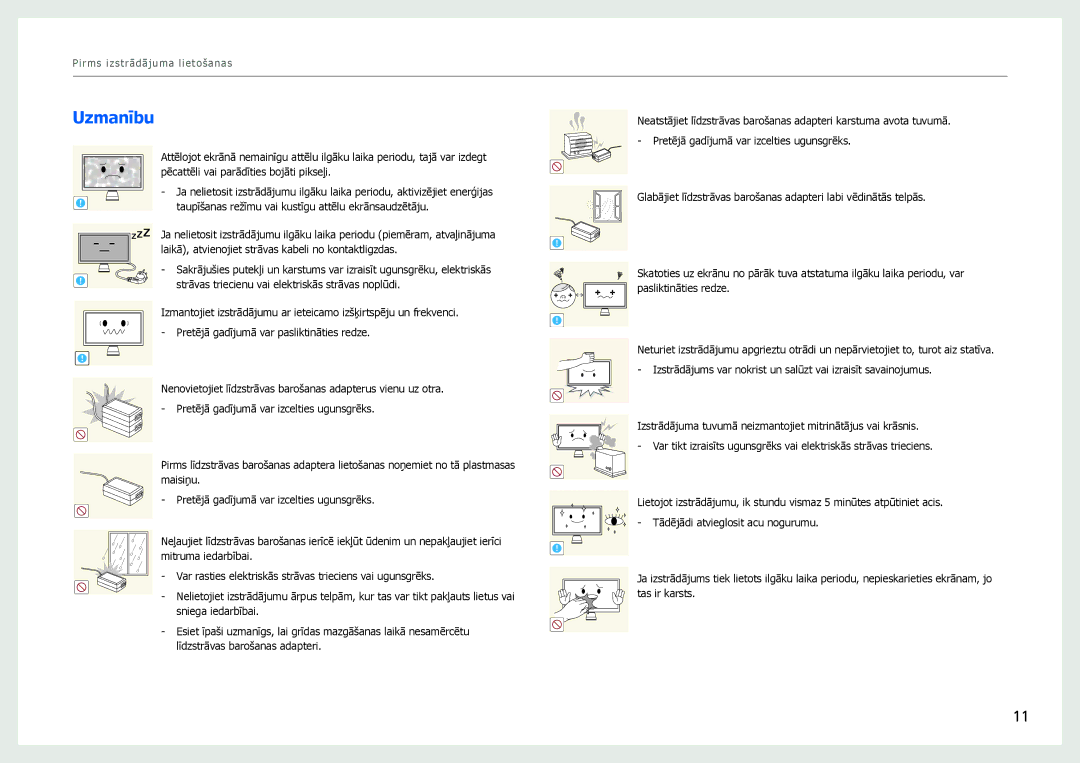 Samsung LS27B970DS/EN, LS27B971DS/EN manual Uzmanību 