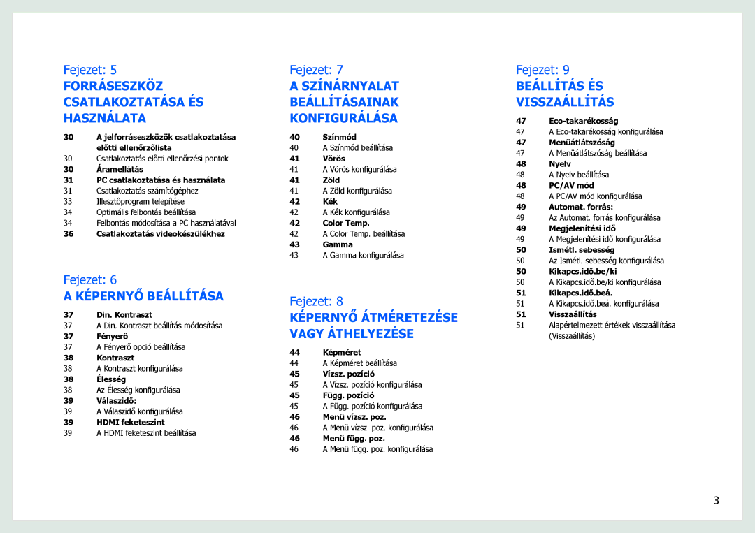 Samsung LS27B970DS/EN, LS27B971DS/EN manual Forráseszköz Csatlakoztatása ÉS Használata 