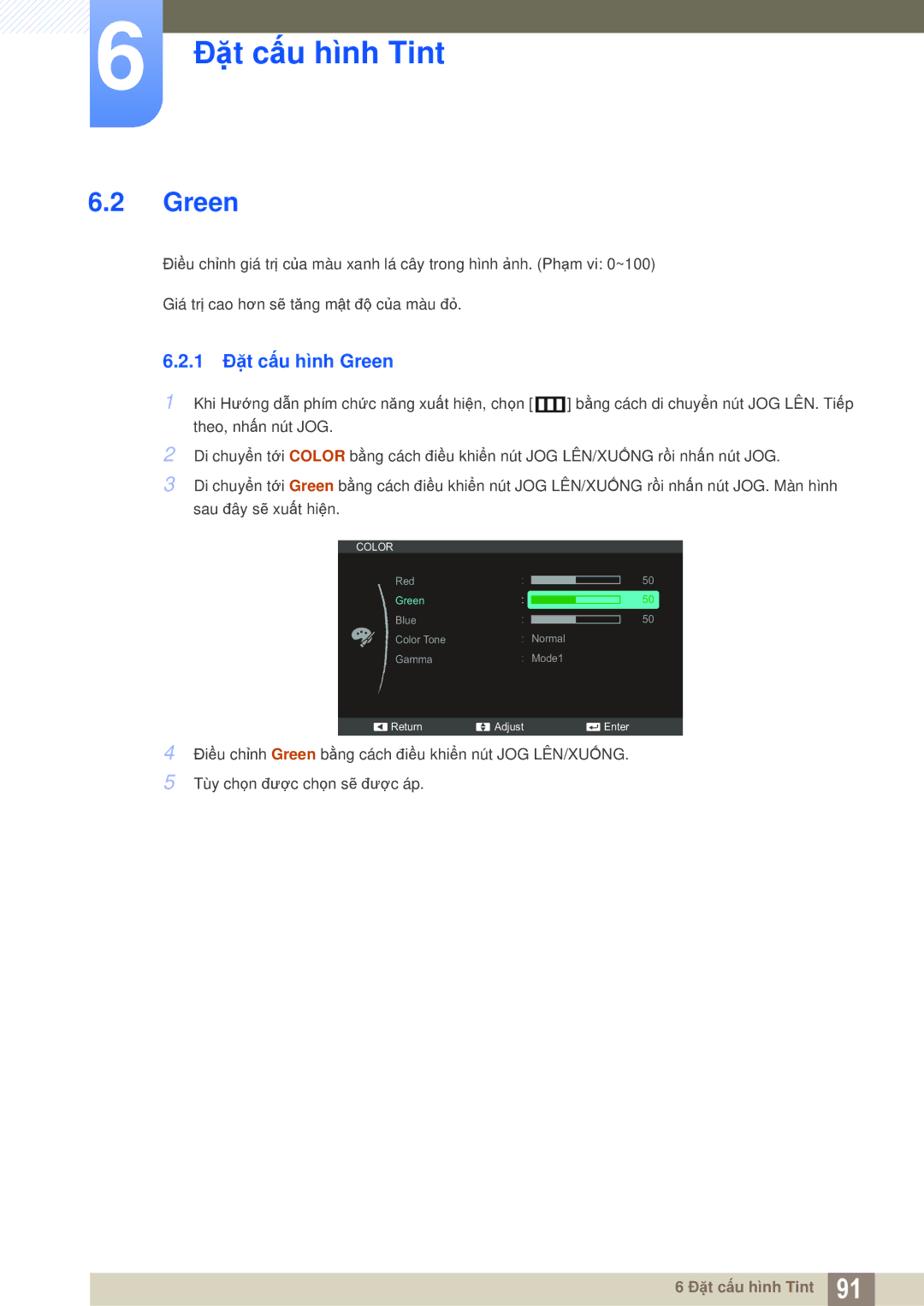 Samsung LS22D300NY/XV, LS27C350HS/XV, LS24C350HL/XV, LS23C350HSMXV manual 1 Đặt cấu hình Green 