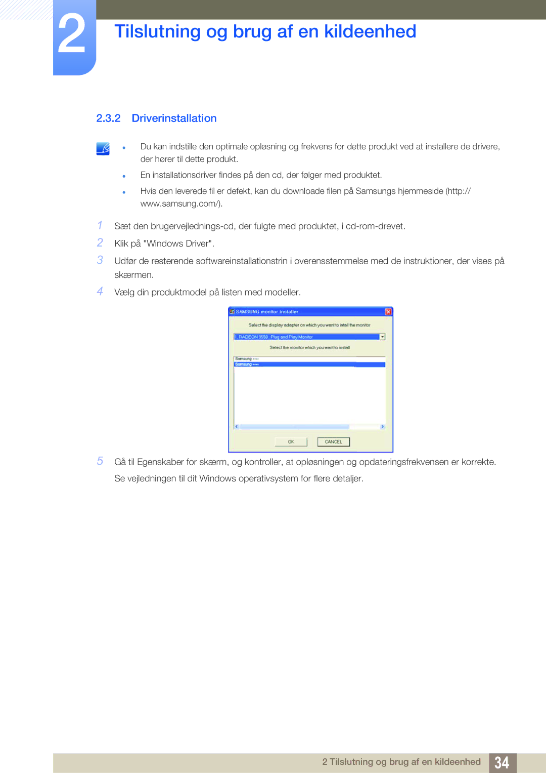 Samsung LS27C45UDS/EN, LS24C45UDW/EN manual Driverinstallation 