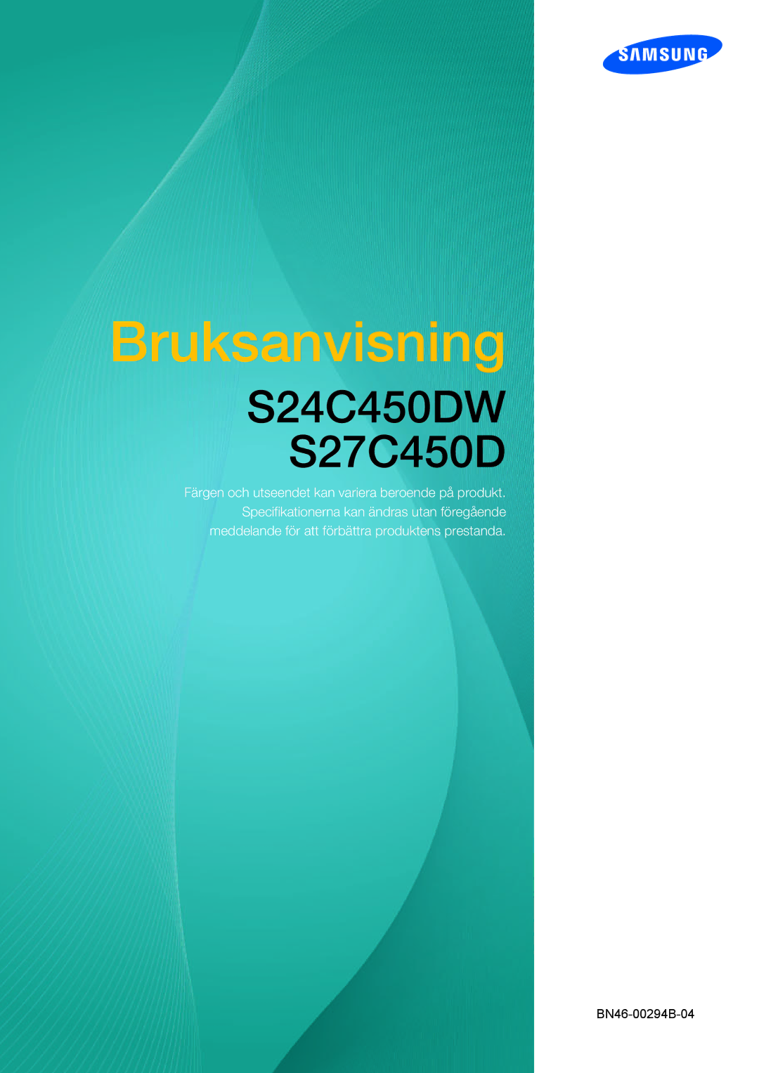 Samsung LS24C45UDW/EN, LS27C45UDS/EN manual Bruksanvisning 