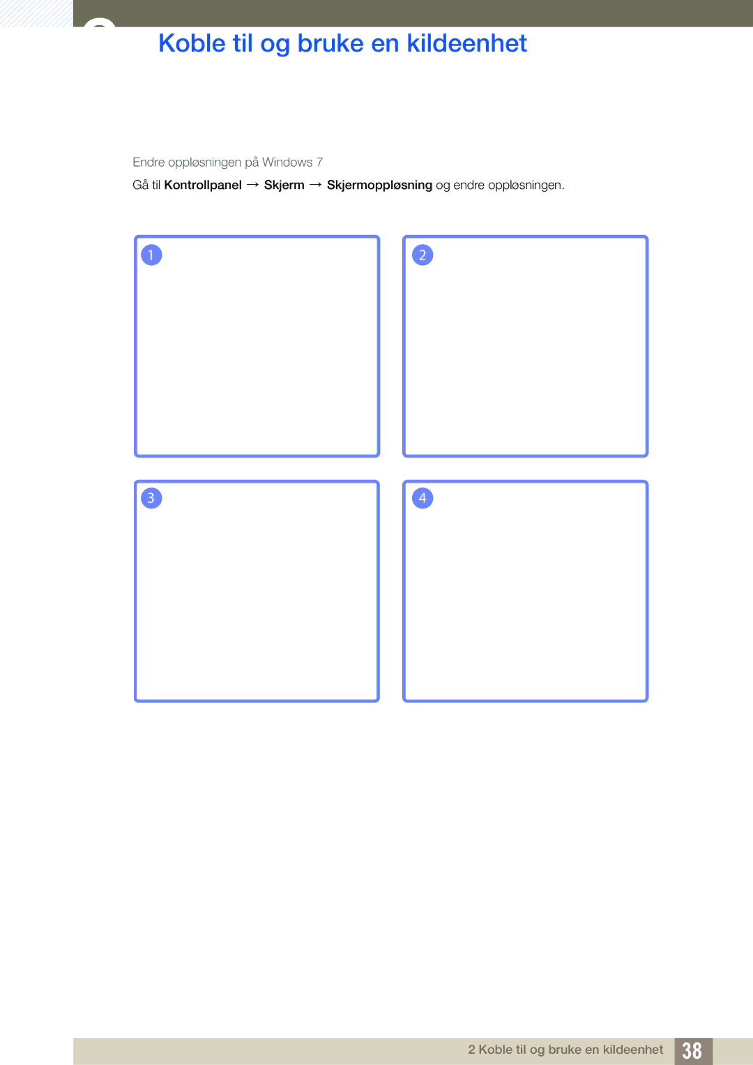 Samsung LS27C45UDS/EN, LS24C45UDW/EN manual Endre oppløsningen på Windows 