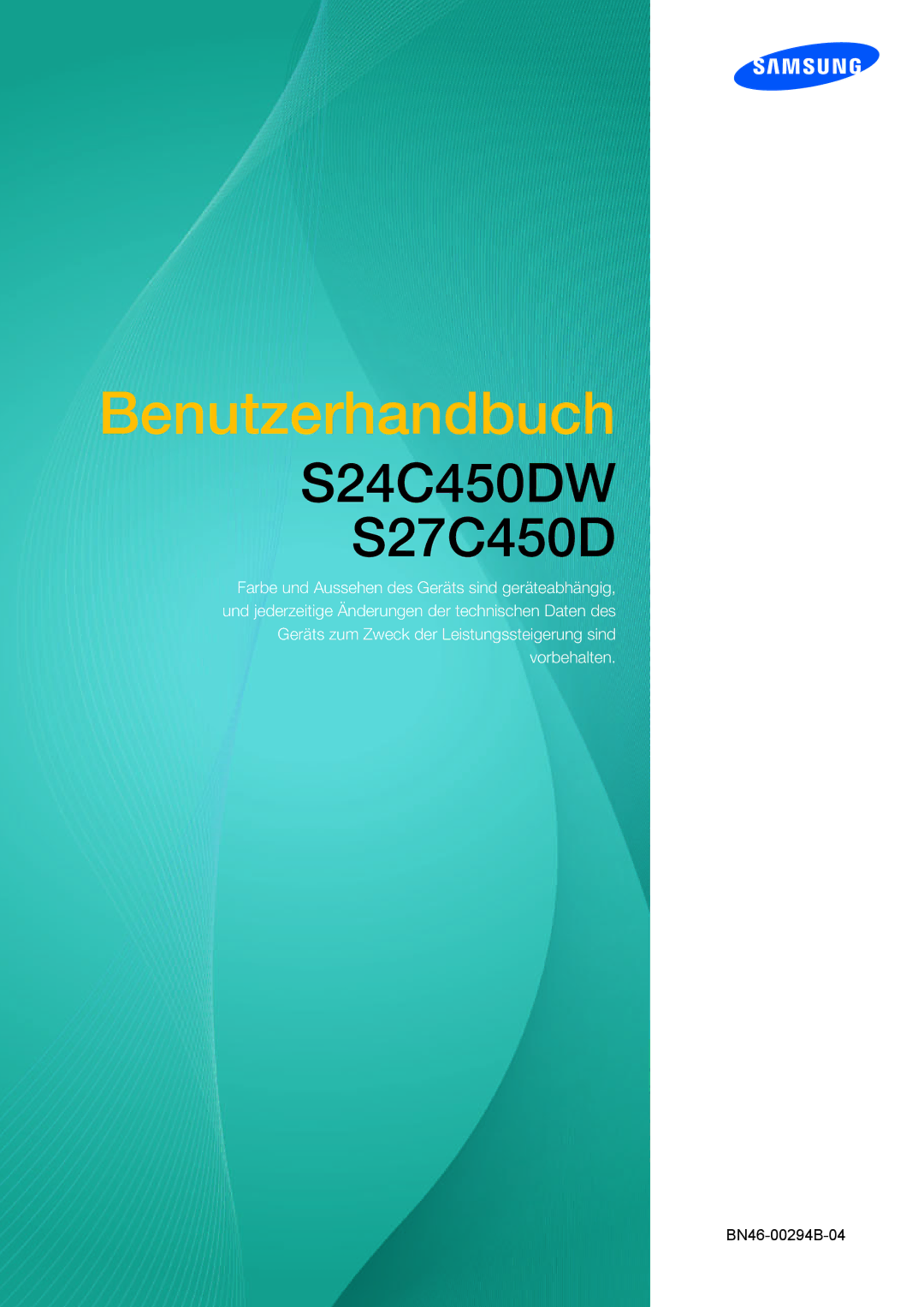 Samsung LS27C45UDS/EN manual Benutzerhandbuch 