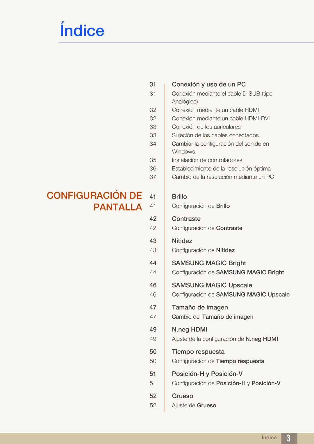 Samsung LS24C570HL/EN, LS27C570HS/EN, LS24C750PS/EN, LS27C750PS/EN, LS23C570HS/EN manual Configuración DE Pantalla 