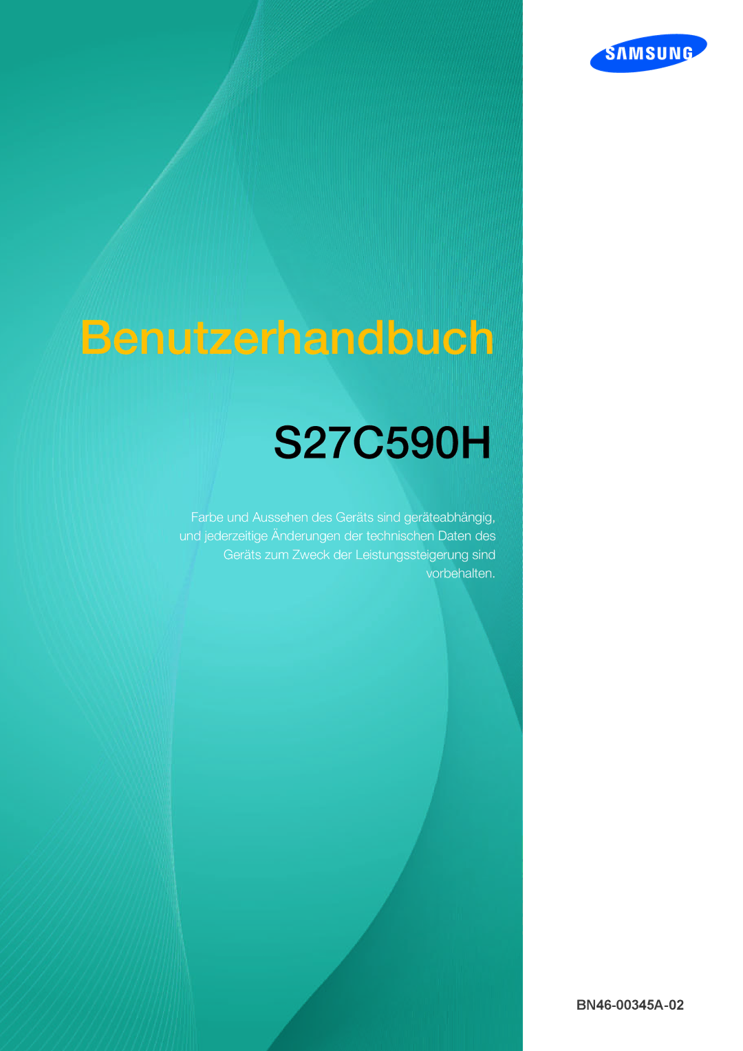 Samsung LS27C590HS/EN manual Benutzerhandbuch 