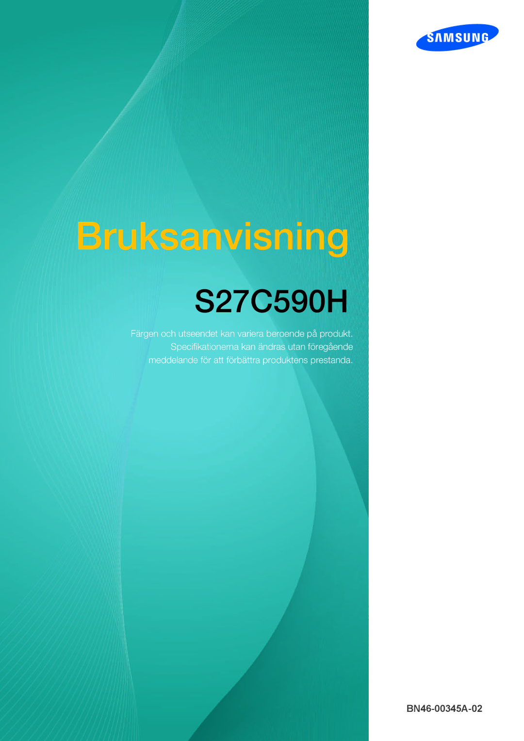 Samsung LS27C590HS/EN manual Bruksanvisning 