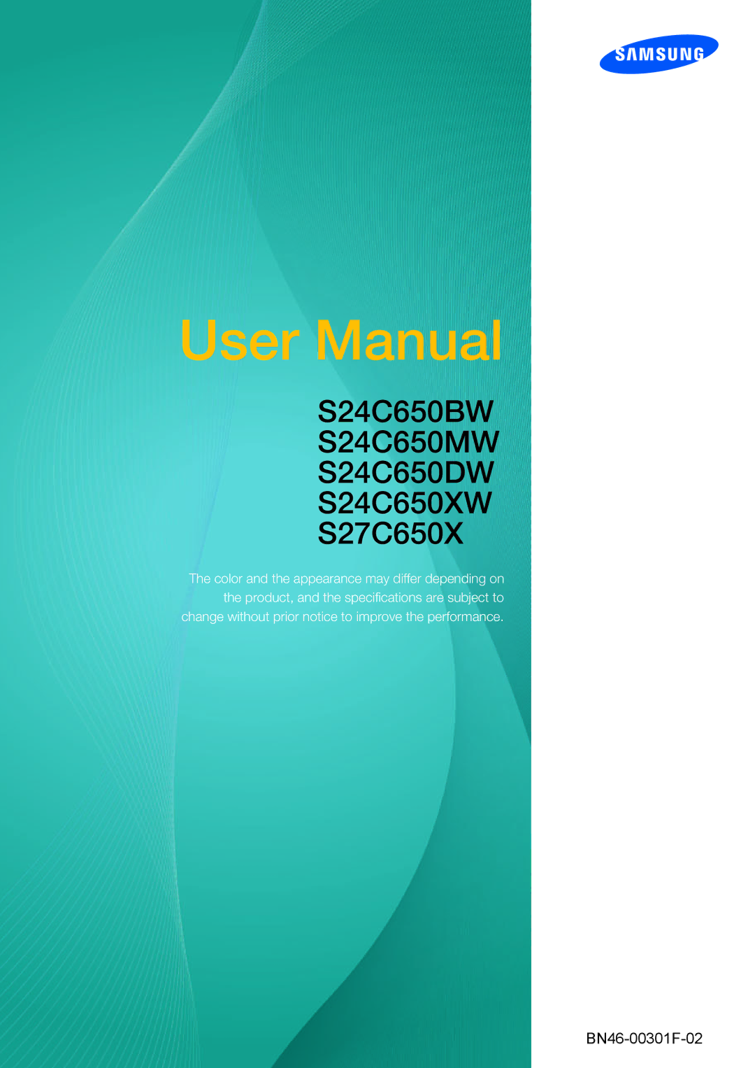 Samsung LS24C65XMWG/EN, LS27C65UXS/EN, LS24C65KMWG/EN, LS24C65UDW/EN manual S24C650BW S24C650MW S24C650DW S24C650XW S27C650X 