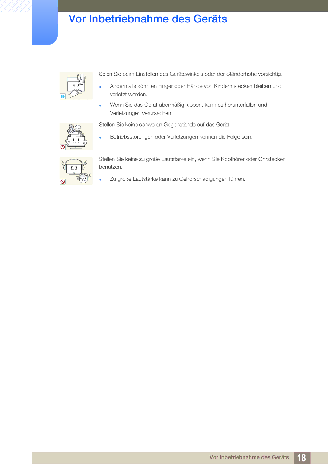 Samsung LS27C750PS/EN manual Verletzt werden 