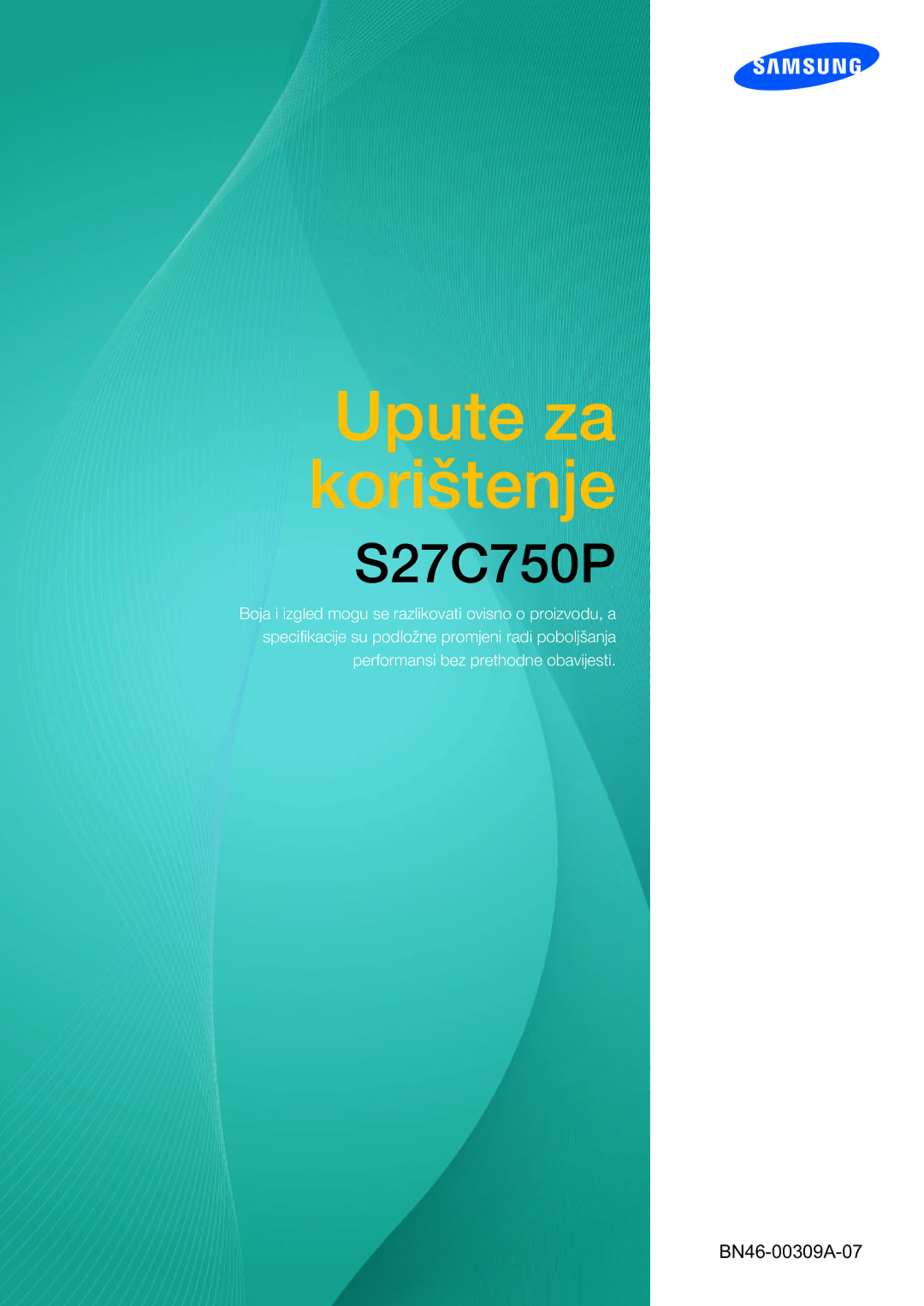 Samsung LS27C750PS/EN manual Uživatelská Příručka 