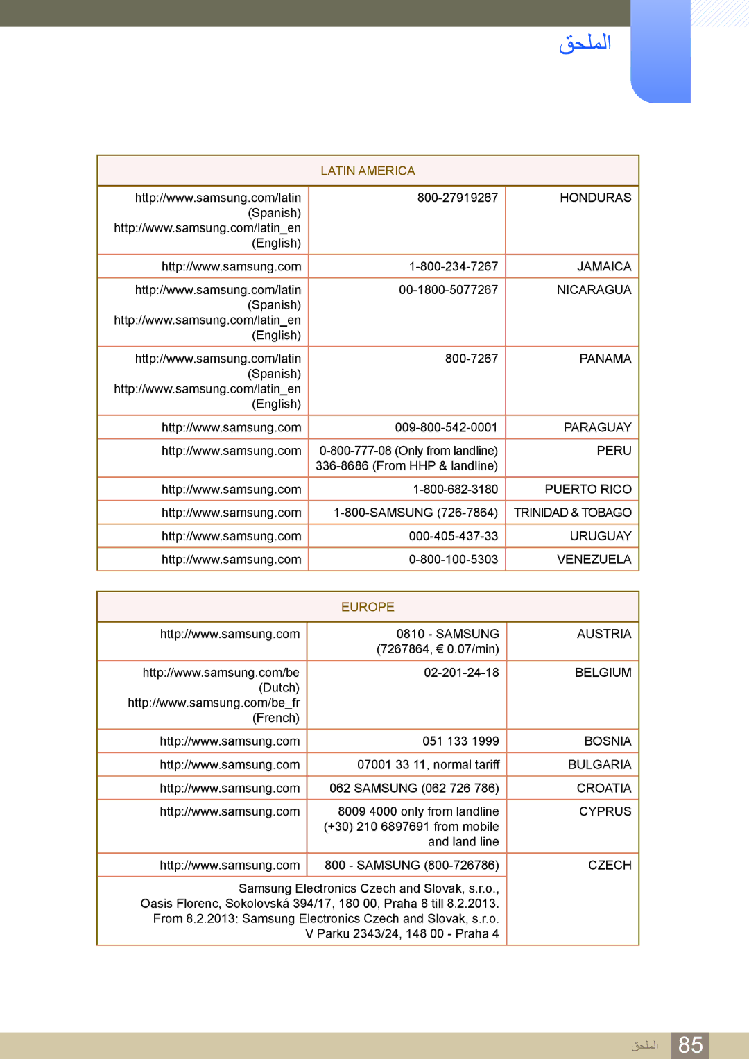 Samsung LS27C750PS/ZR, LS27C750PS/UE manual Europe 