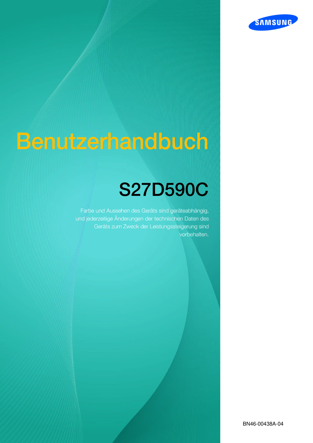 Samsung LS27D590CS/EN manual Benutzerhandbuch 