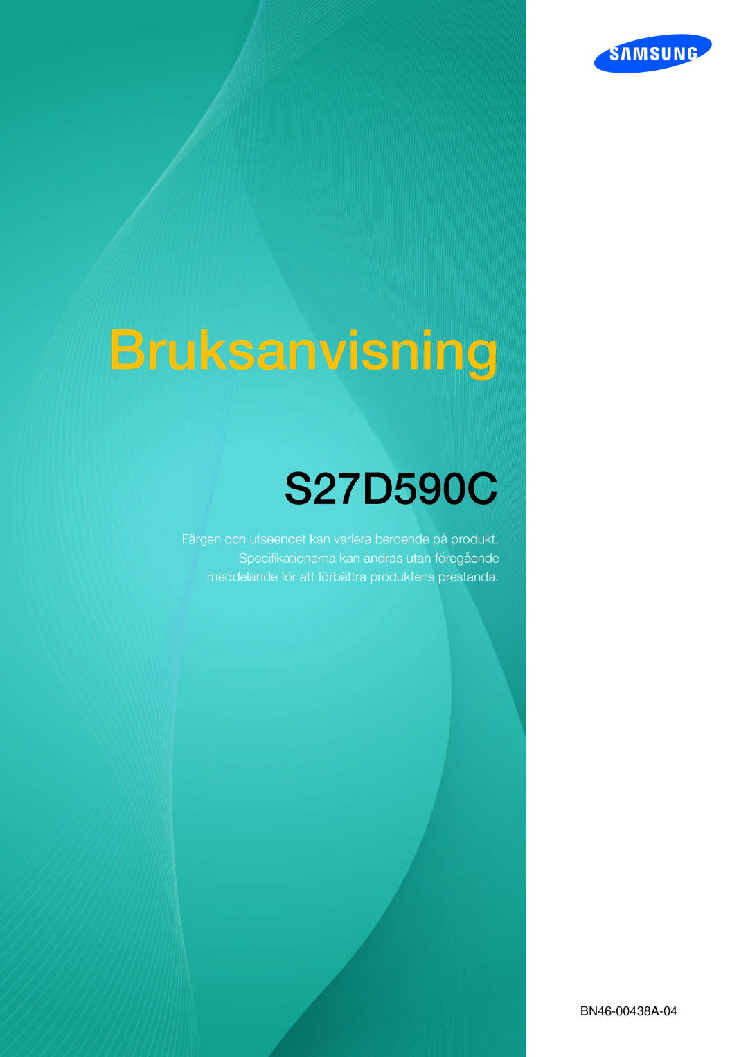 Samsung LS27D590CS/EN manual Bruksanvisning 