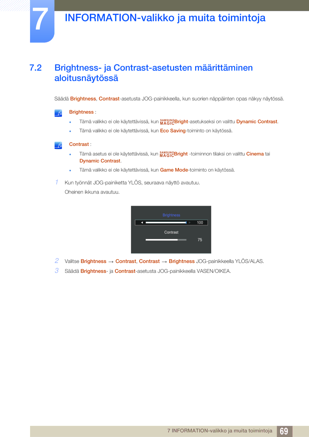 Samsung LS27D590CS/EN manual Brightness 