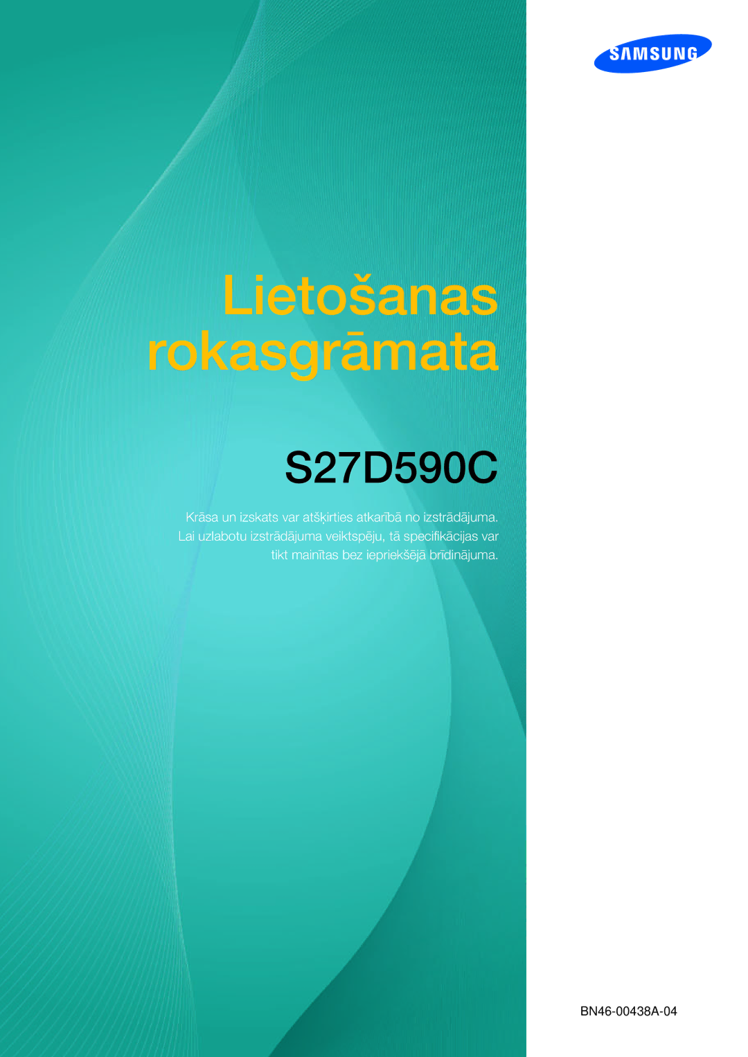 Samsung LS27D590CS/EN manual Lietošanas Rokasgrāmata 