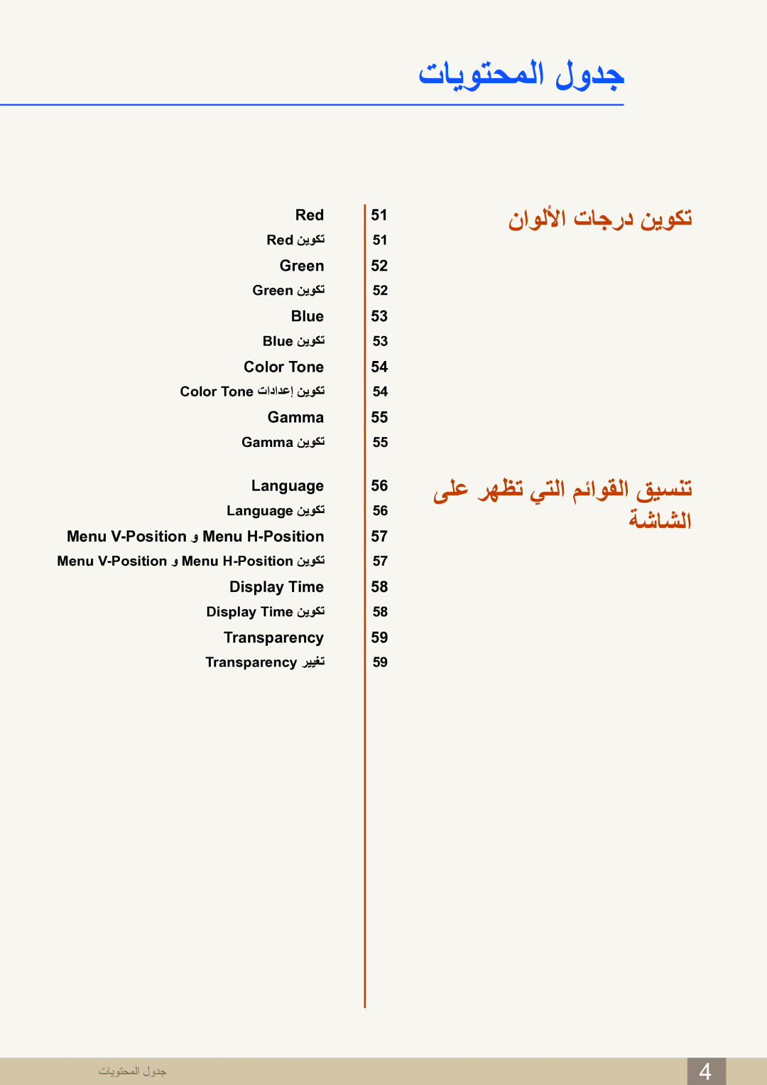 Samsung LS27D590CS/ZN manual ناوللأا تاجرد نيوكت 