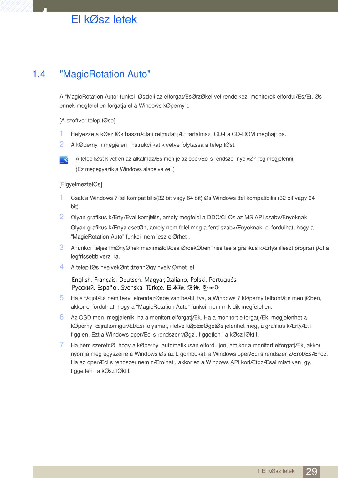 Samsung LS32D85KTSN/EN, LS27D85KTSN/EN manual MagicRotation Auto 