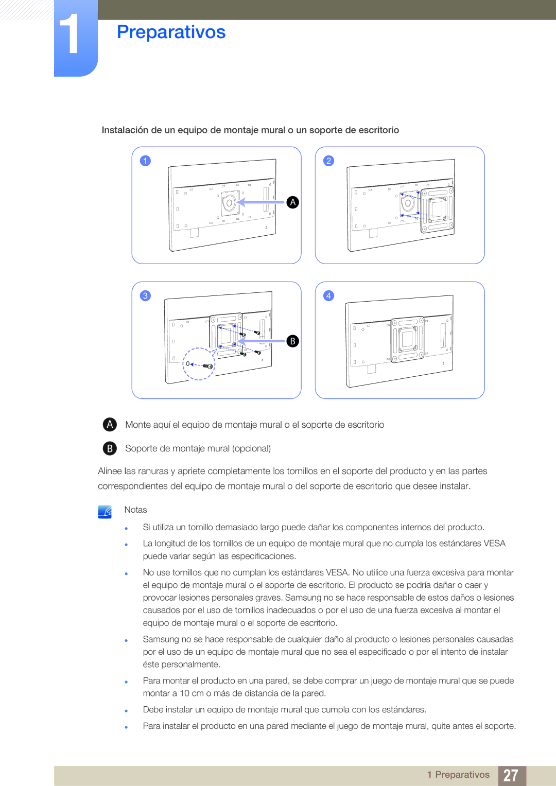 Samsung LS27D85KTSN/EN, LS32D85KTSR/EN, LS32D85KTSN/EN manual Preparativos 