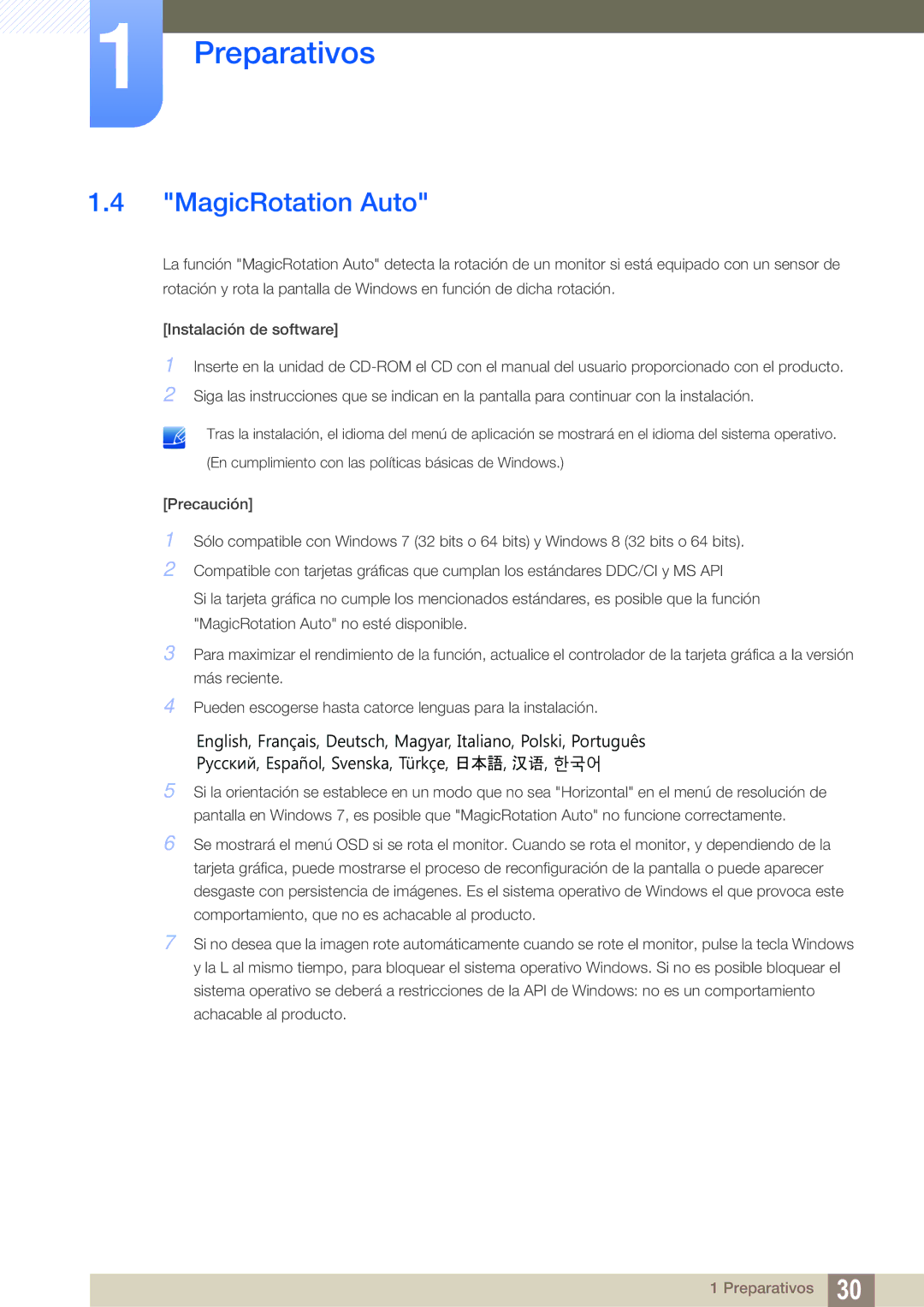 Samsung LS27D85KTSN/EN, LS32D85KTSR/EN, LS32D85KTSN/EN manual MagicRotation Auto 