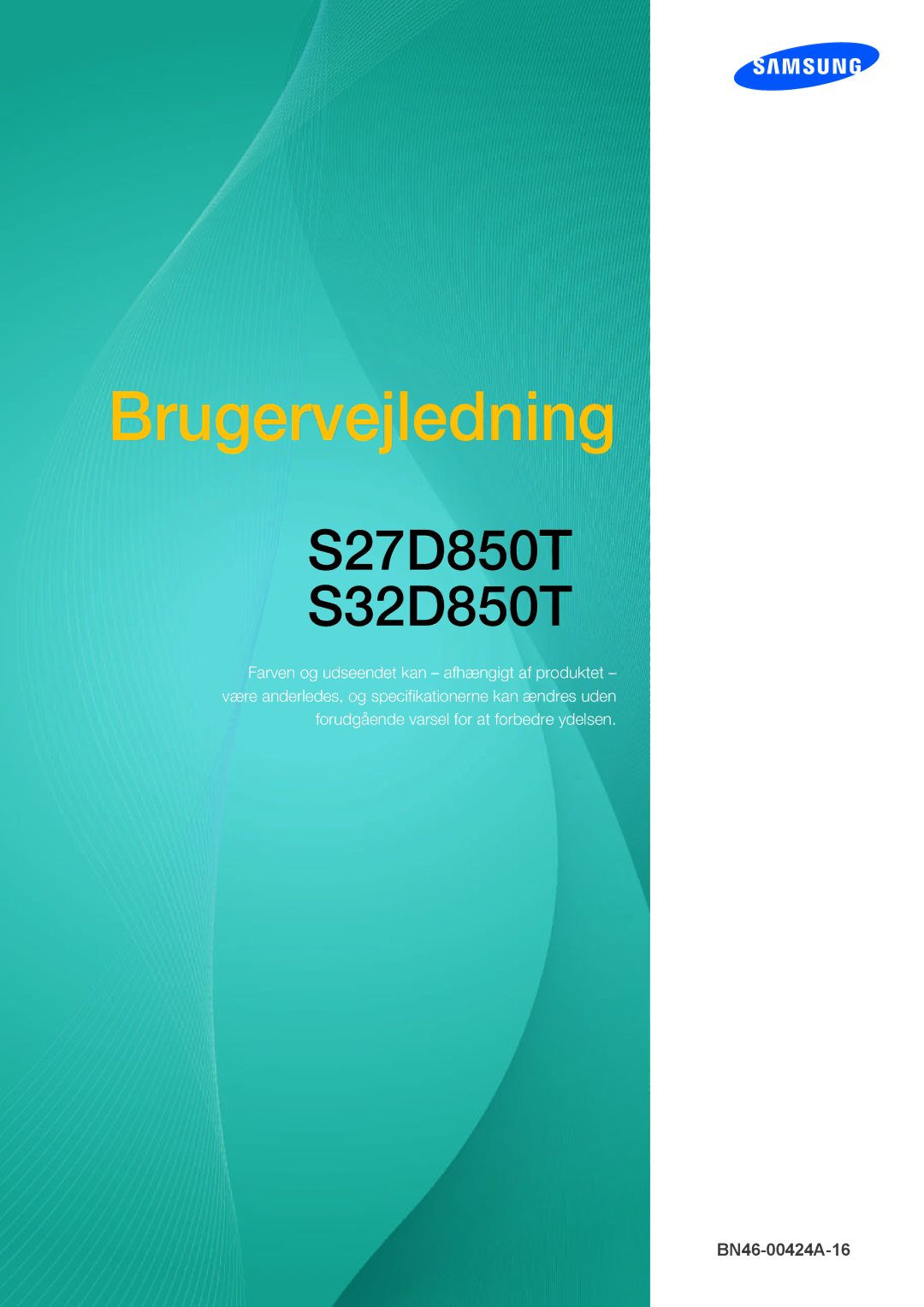 Samsung LS32D85KTSR/EN, LS27D85KTSN/EN, LS32D85KTSN/EN manual Brugervejledning 