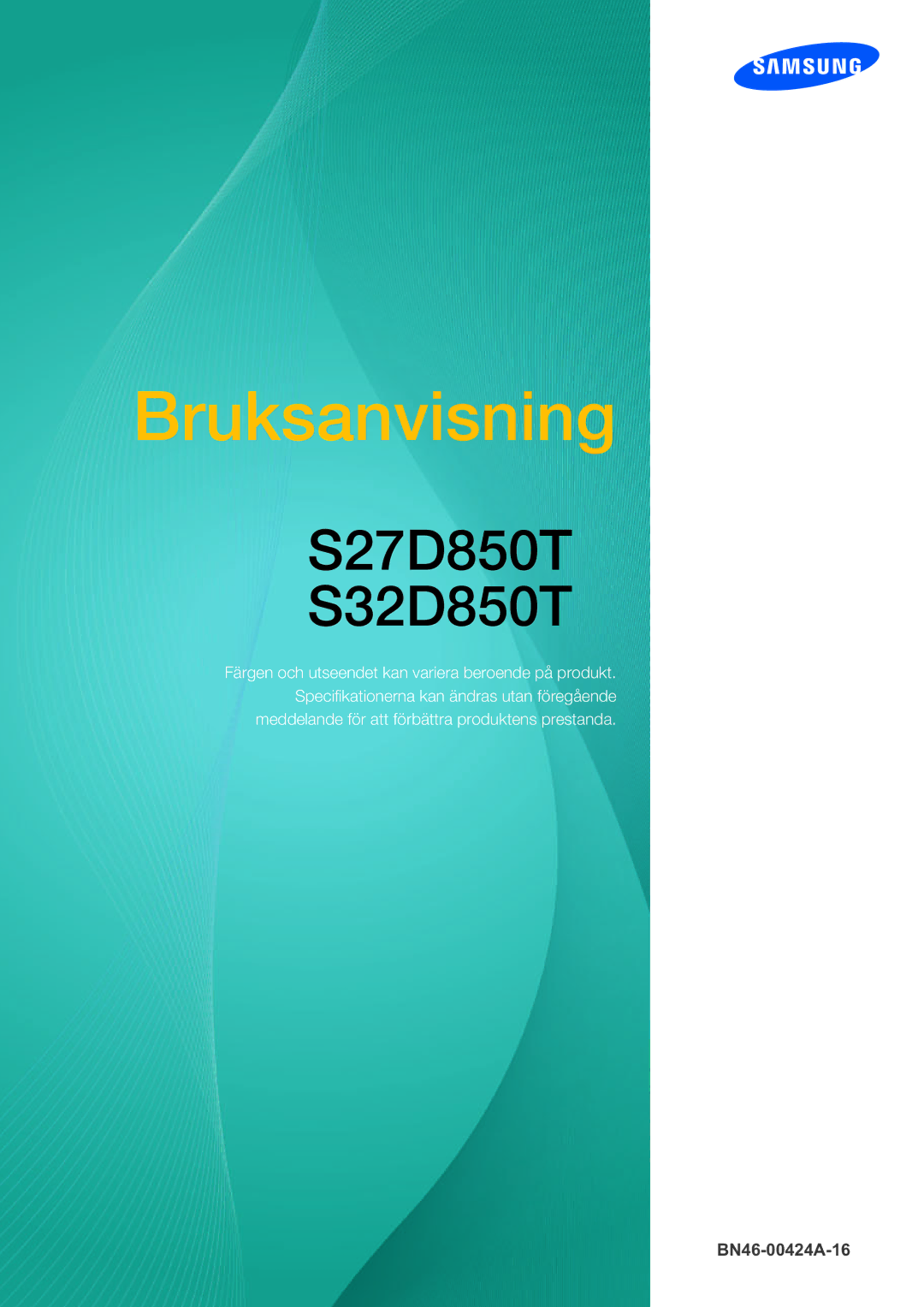 Samsung LS32D85KTSR/EN, LS27D85KTSN/EN, LS32D85KTSN/EN manual Bruksanvisning 