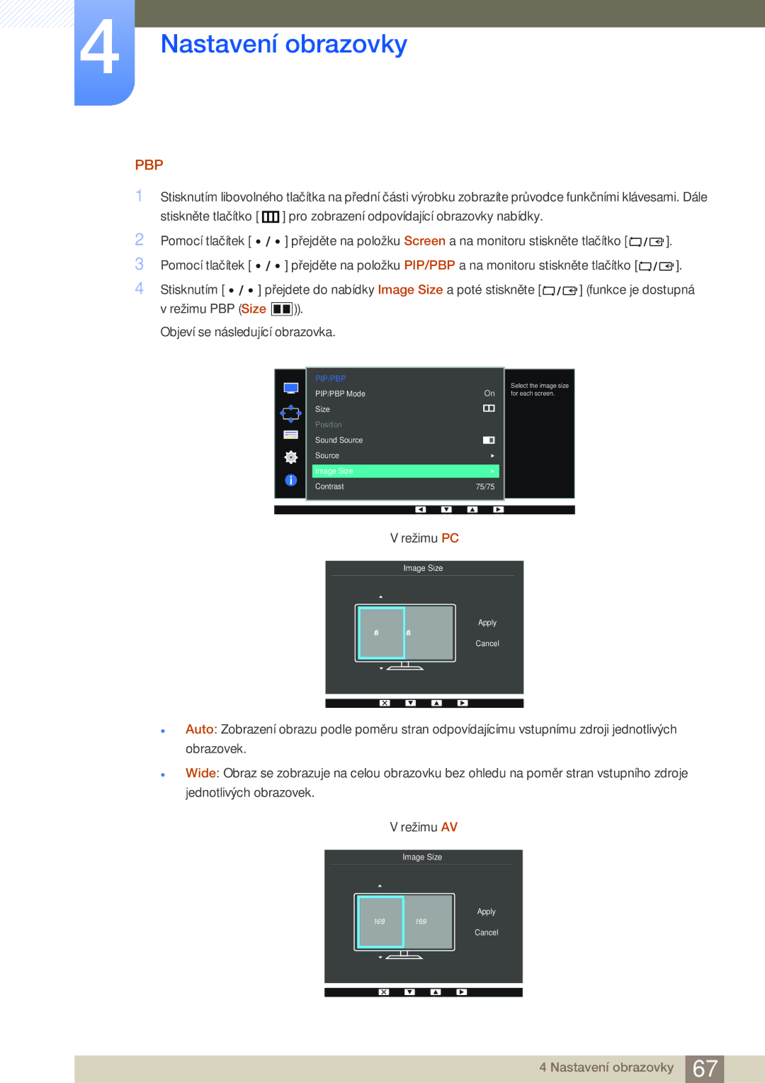 Samsung LS32D85KTSR/EN, LS27D85KTSN/EN manual Image Size 