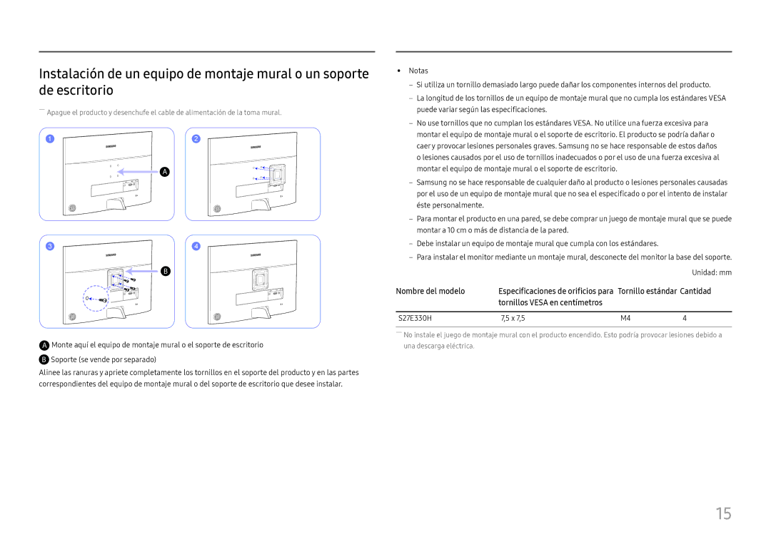 Samsung LS27E330HZX/EN manual Nombre del modelo 