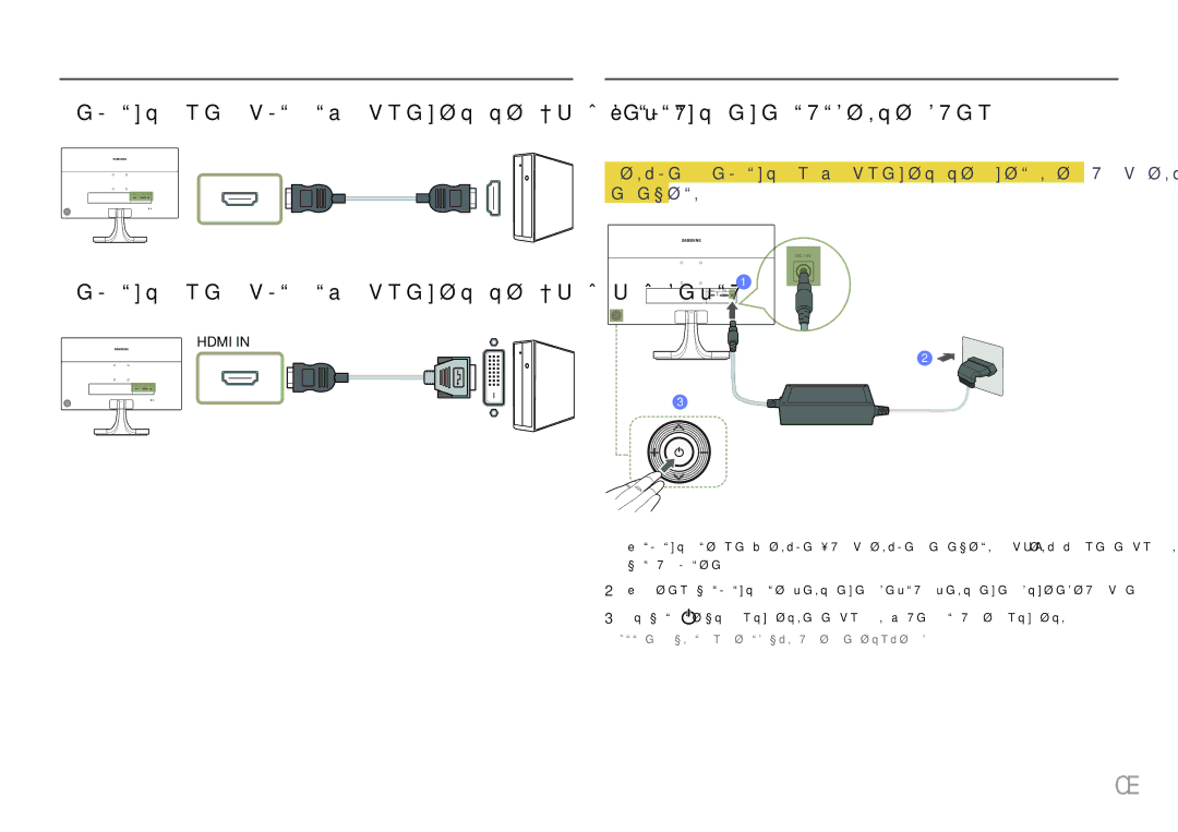 Samsung LS27E330HZX/EN manual Savienojuma izveide, izmantojot Hdmi kabeli, Savienojuma izveide, izmantojot HDMI-DVI kabeli 