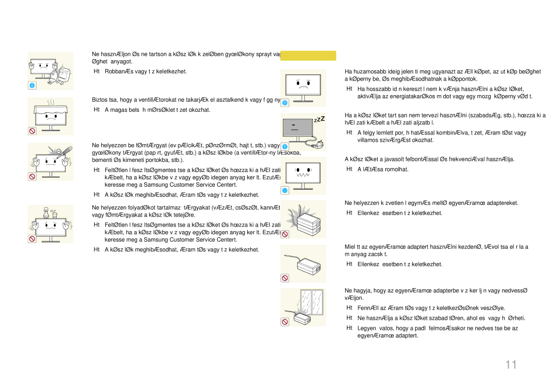 Samsung LS24E370DL/EN, LS27E370DS/EN manual Bementi és kimeneti portokba, stb 