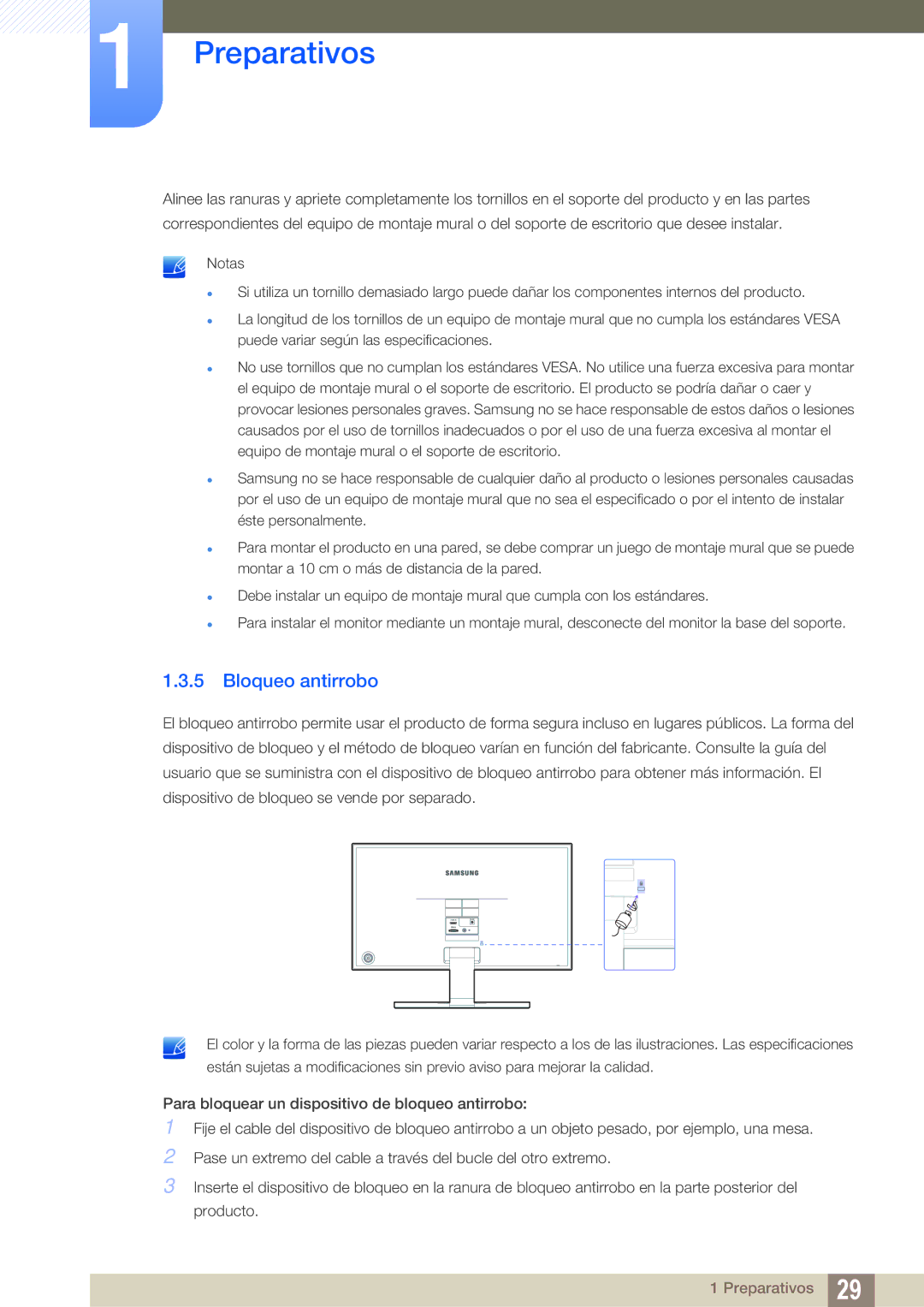 Samsung LS22E391HS/EN, LS27E390HS/EN, LS24E390HL/EN, LS24E391HL/EN, LS22E390HS/EN, LS27E391HS/EN manual Bloqueo antirrobo 