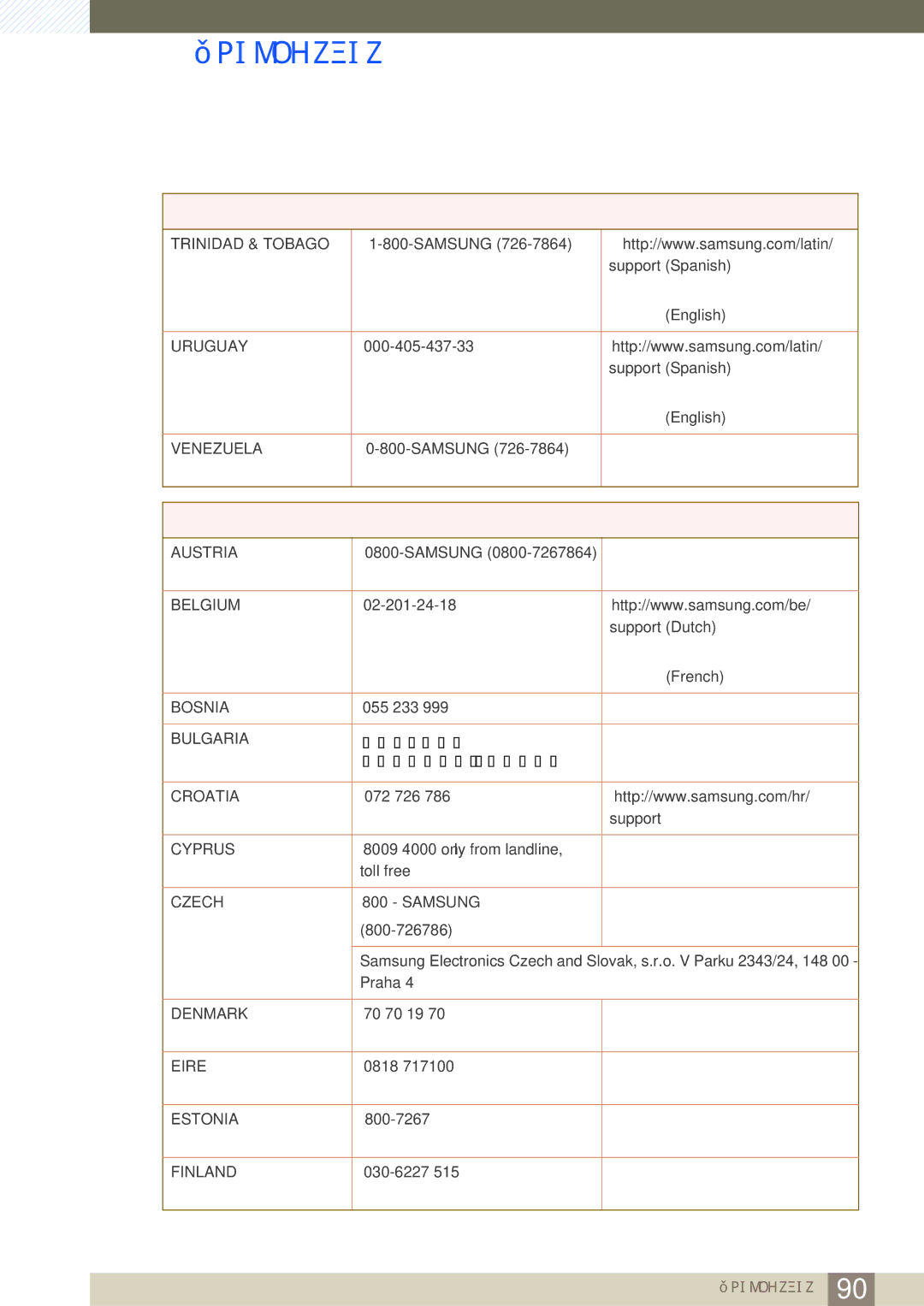 Samsung LS27E390HS/EN, LS24E390HL/EN, LS24E391HL/EN, LS22E390HS/EN, LS27E391HS/EN, LS22E391HS/EN manual Europe 