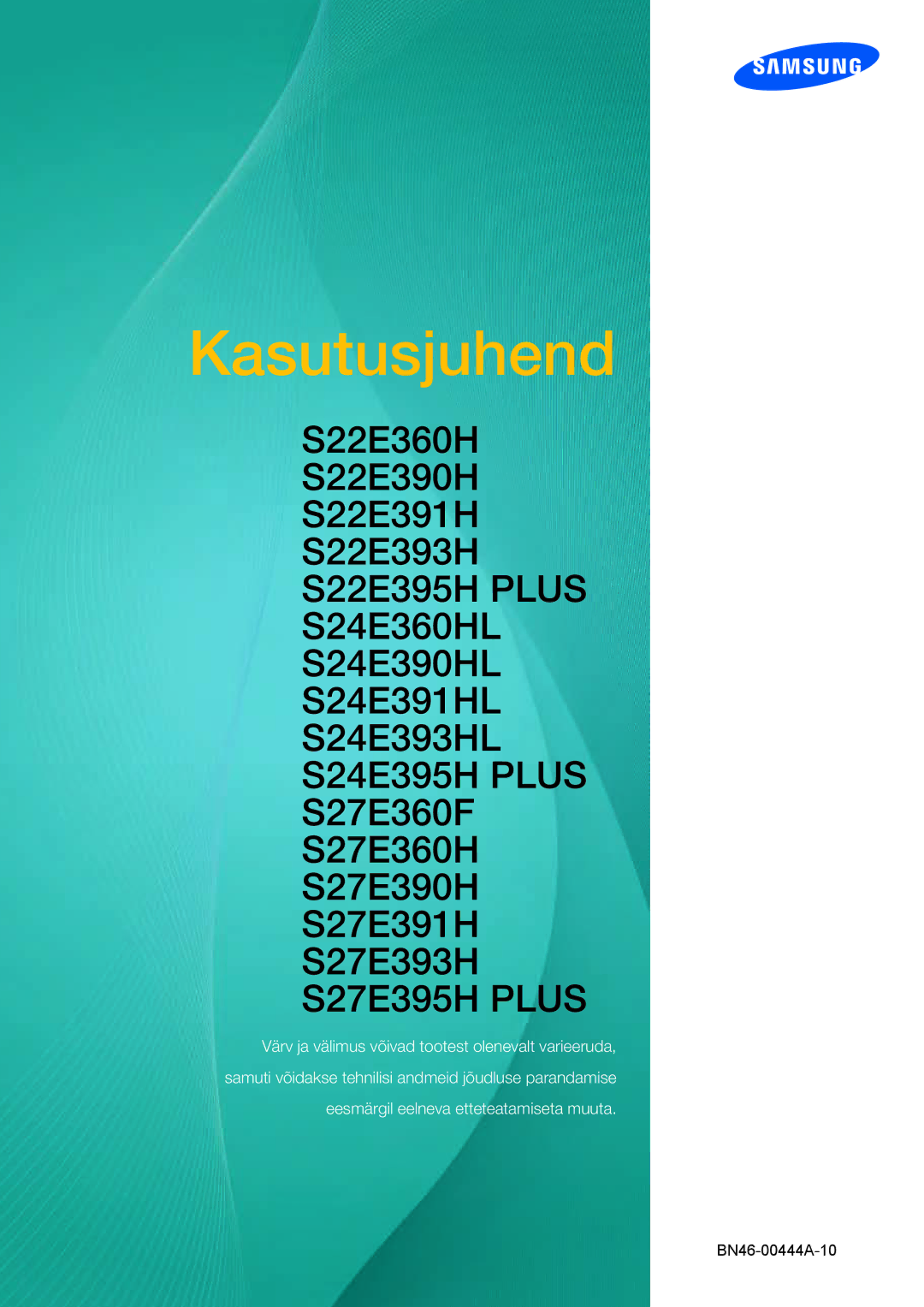 Samsung LS24E390HL/EN, LS27E390HS/EN, LS24E391HL/EN, LS22E390HS/EN, LS27E391HS/EN, LS22E391HS/EN manual Manual del usuario 