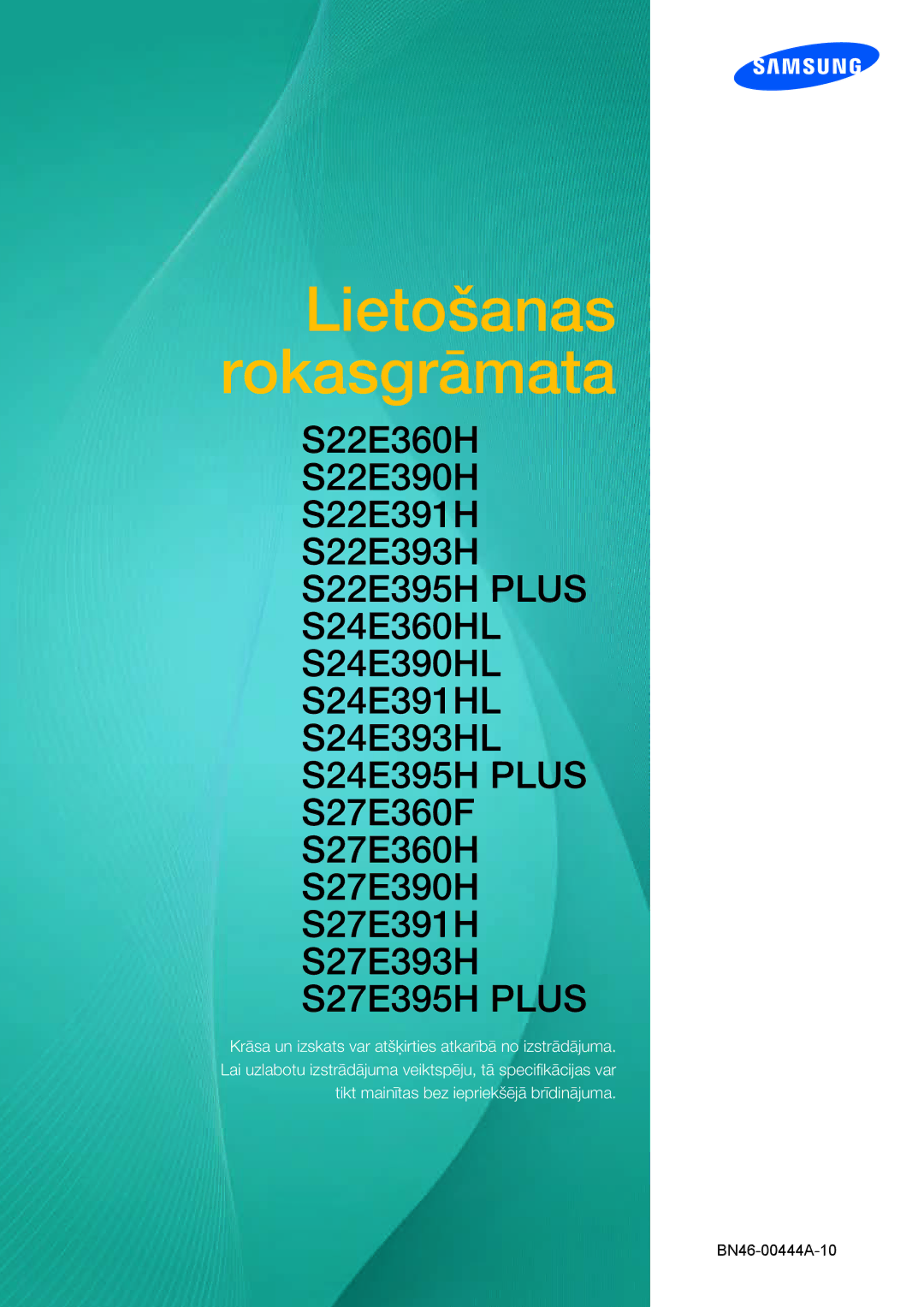 Samsung LS24E390HL/EN, LS27E390HS/EN, LS24E391HL/EN, LS22E390HS/EN, LS27E391HS/EN, LS22E391HS/EN manual Kasutusjuhend 