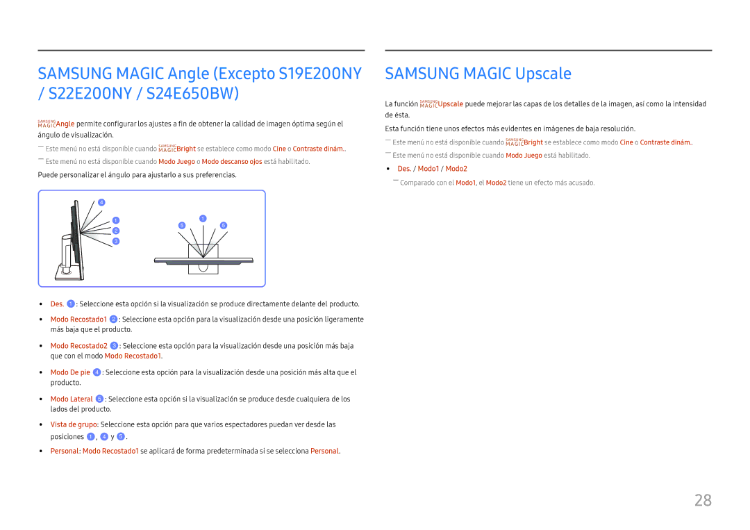 Samsung LS27E45KBS/EN, LS27E45KBH/EN manual Samsung Magic Upscale 