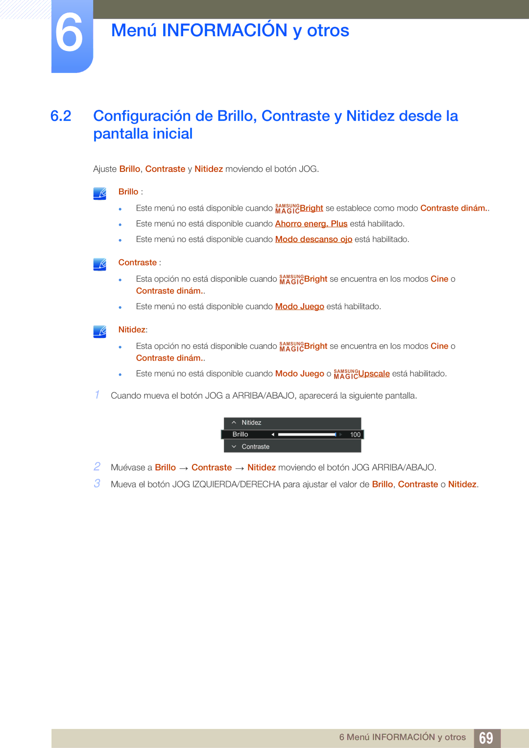 Samsung LS27E510CS/EN manual Contraste 