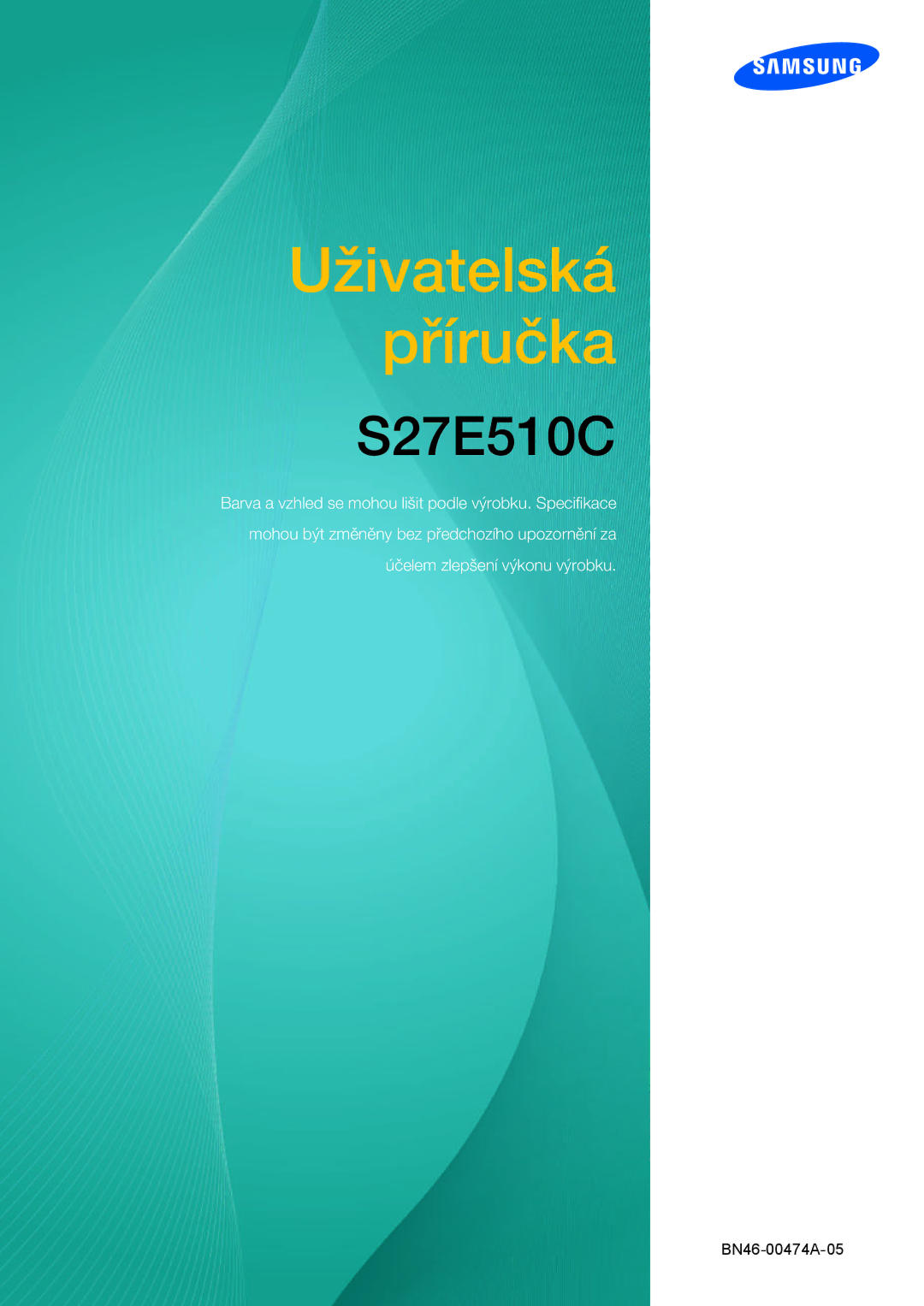 Samsung LS27E510CS/EN manual Uživatelská Příručka 