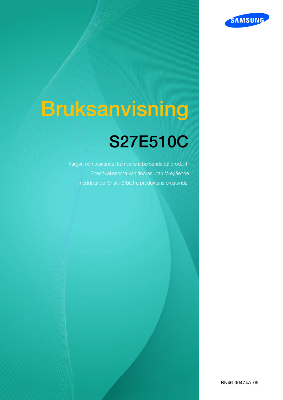 Samsung LS27E510CS/EN manual Bruksanvisning 