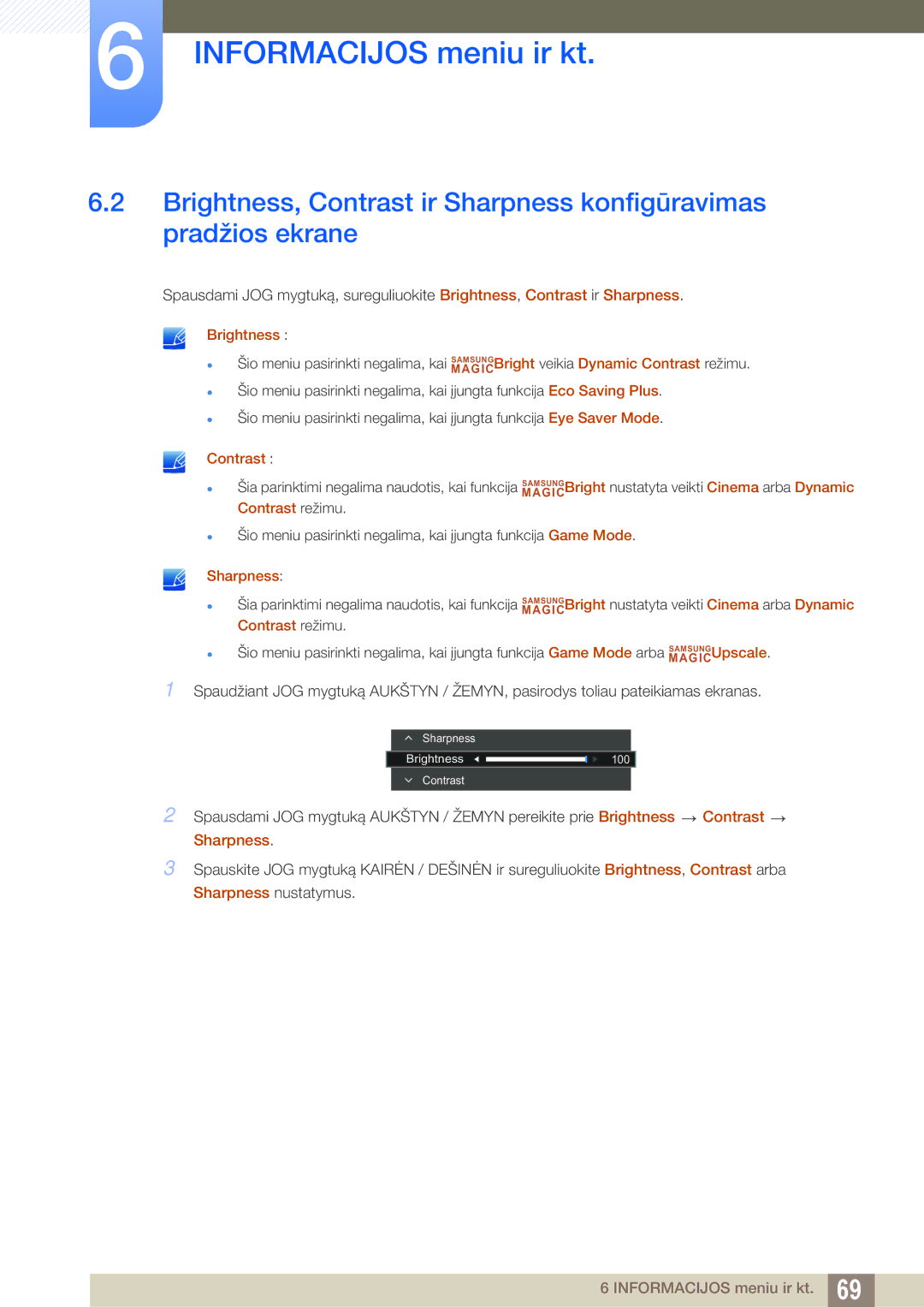 Samsung LS27E510CS/EN manual Brightness 