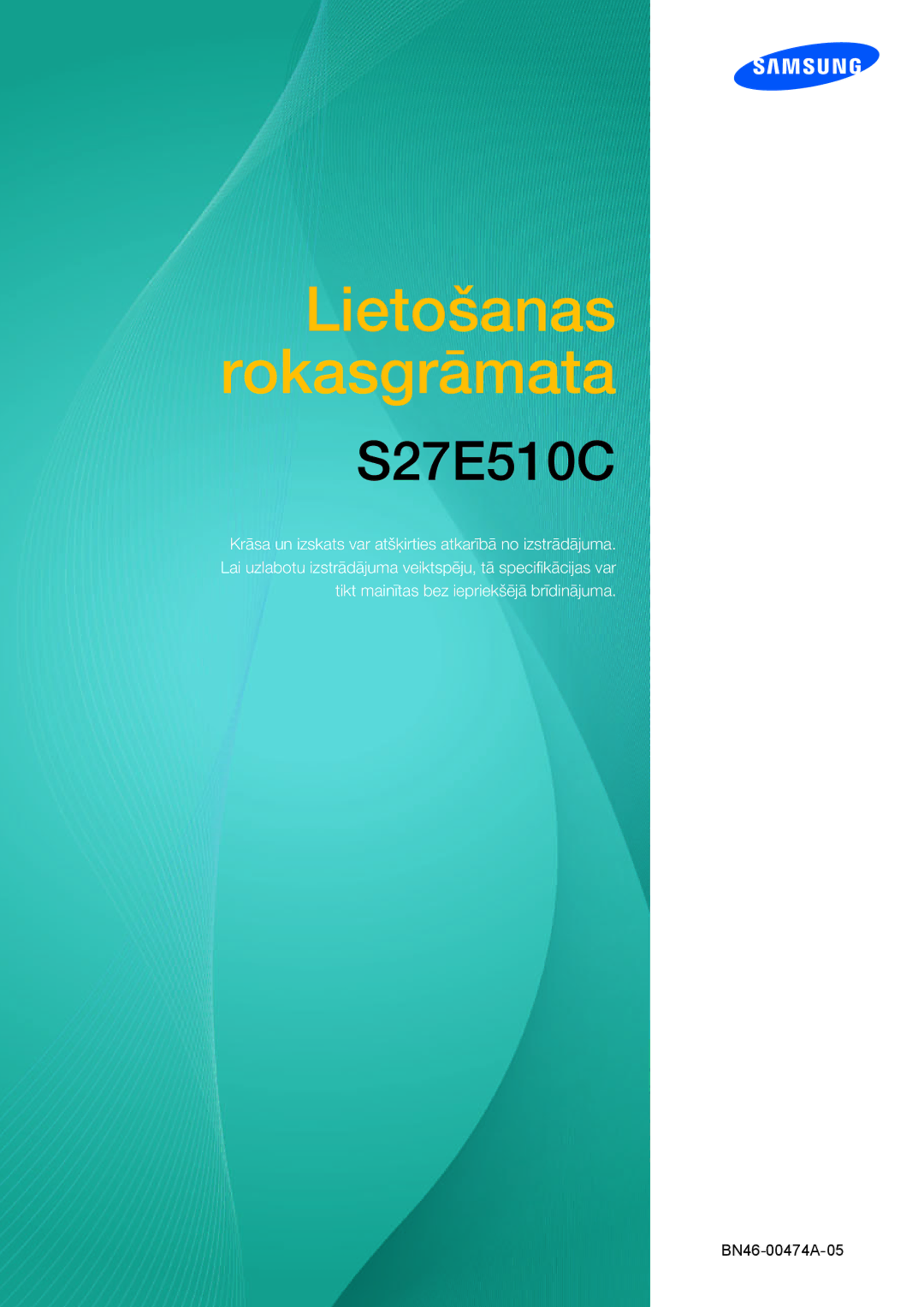 Samsung LS27E510CS/EN manual Lietošanas Rokasgrāmata 