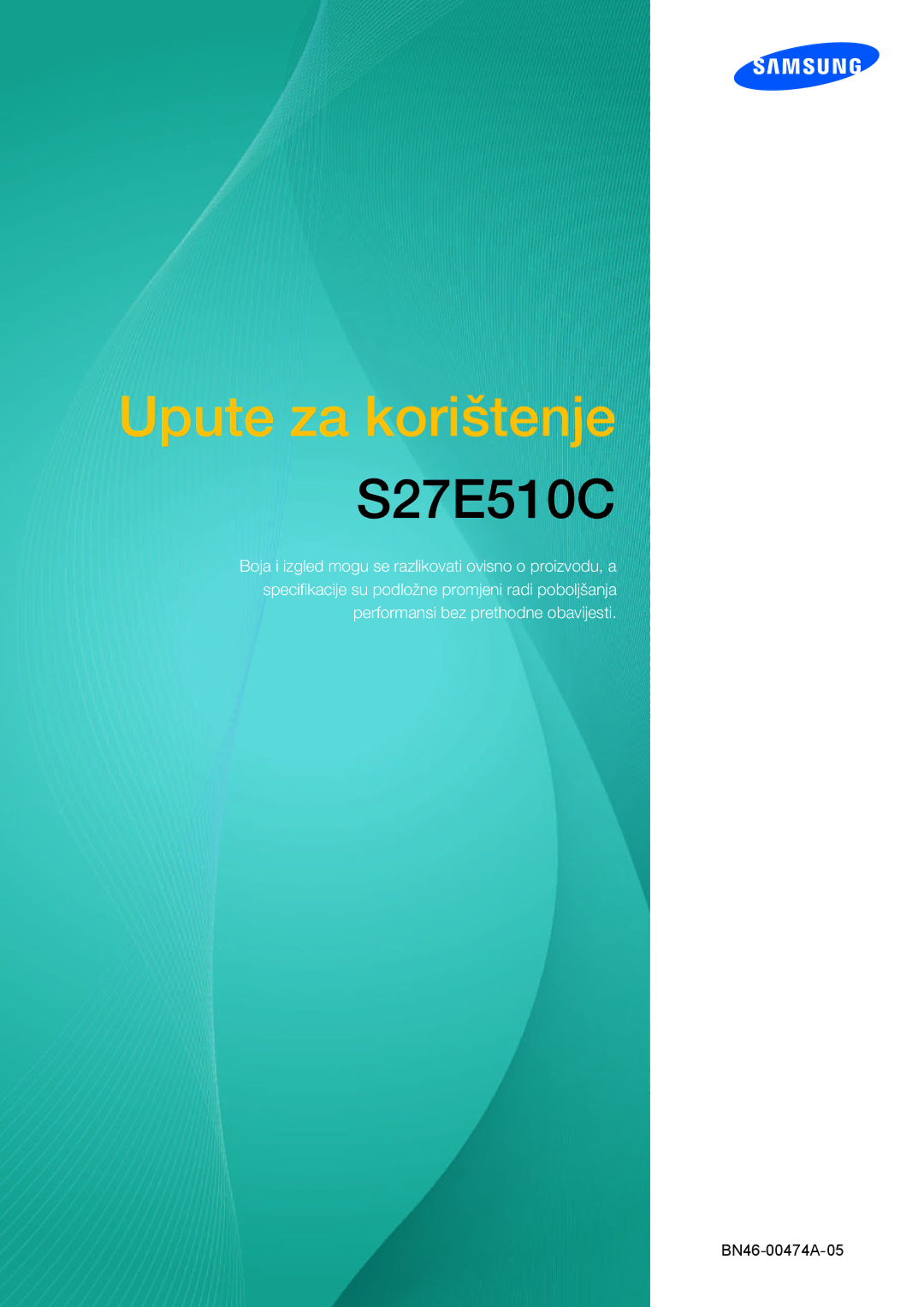 Samsung LS27E510CS/EN manual Upute za korištenje 