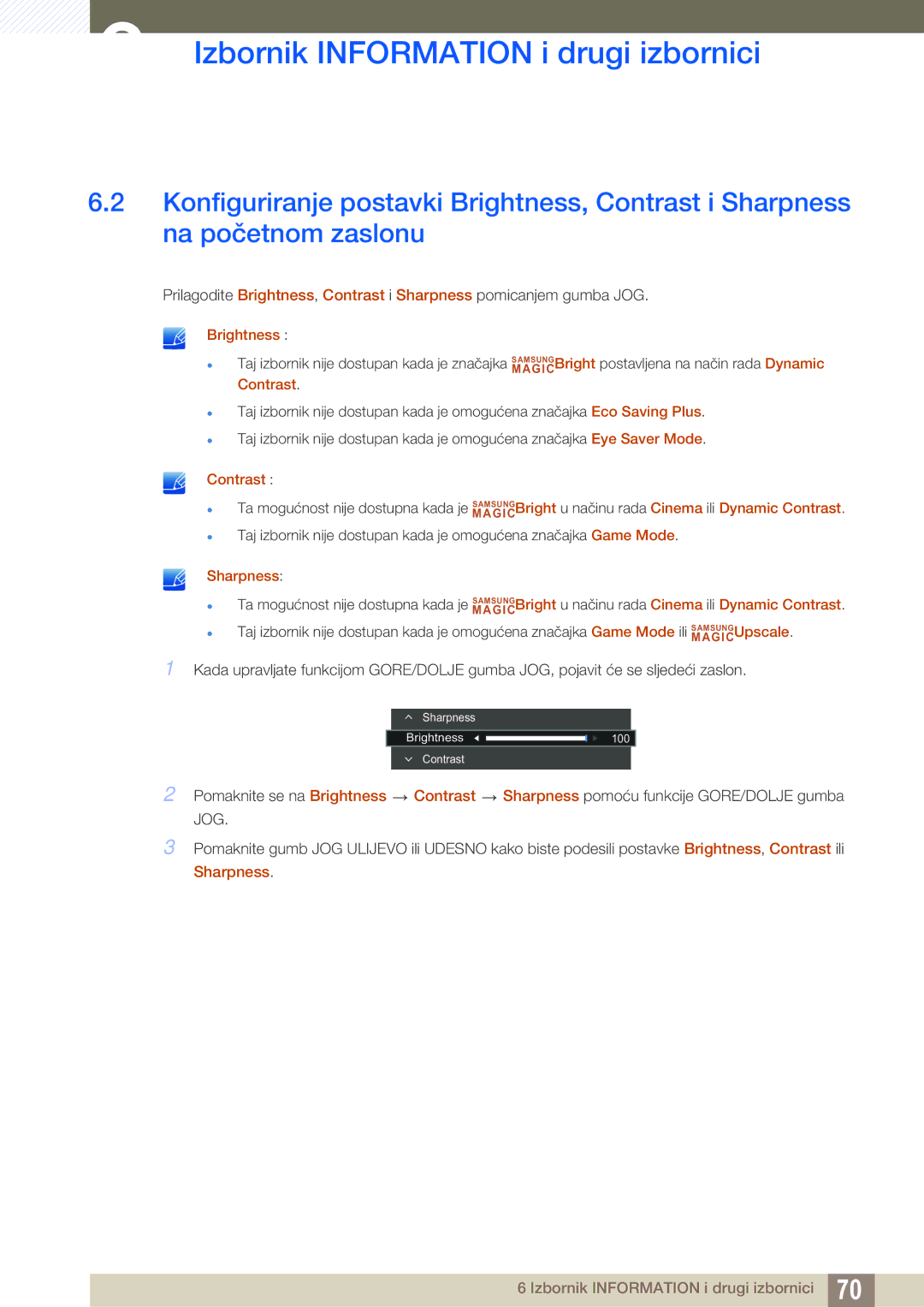 Samsung LS27E510CS/EN manual Brightness 