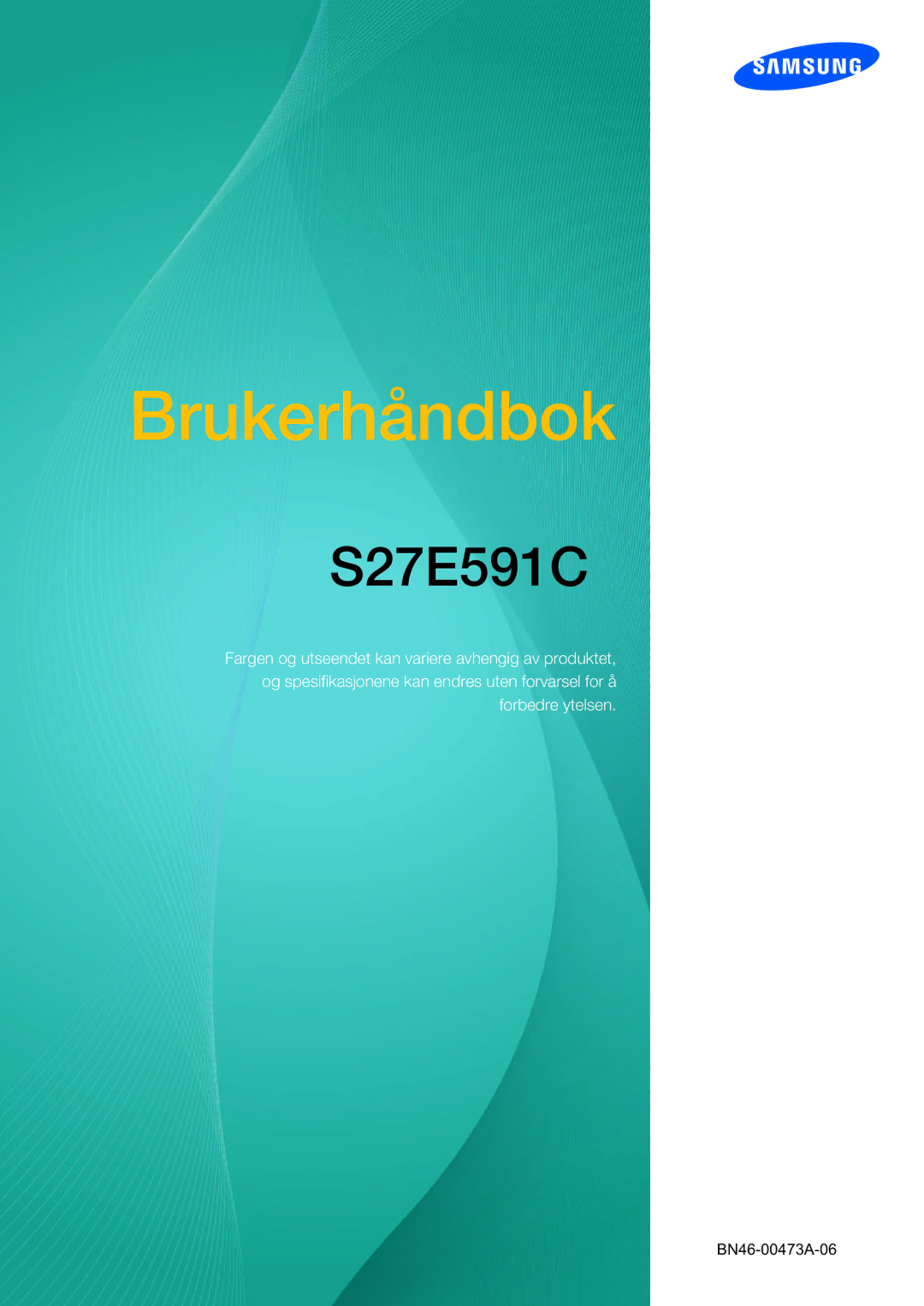 Samsung LS27E591CS/EN manual Brukerhåndbok 