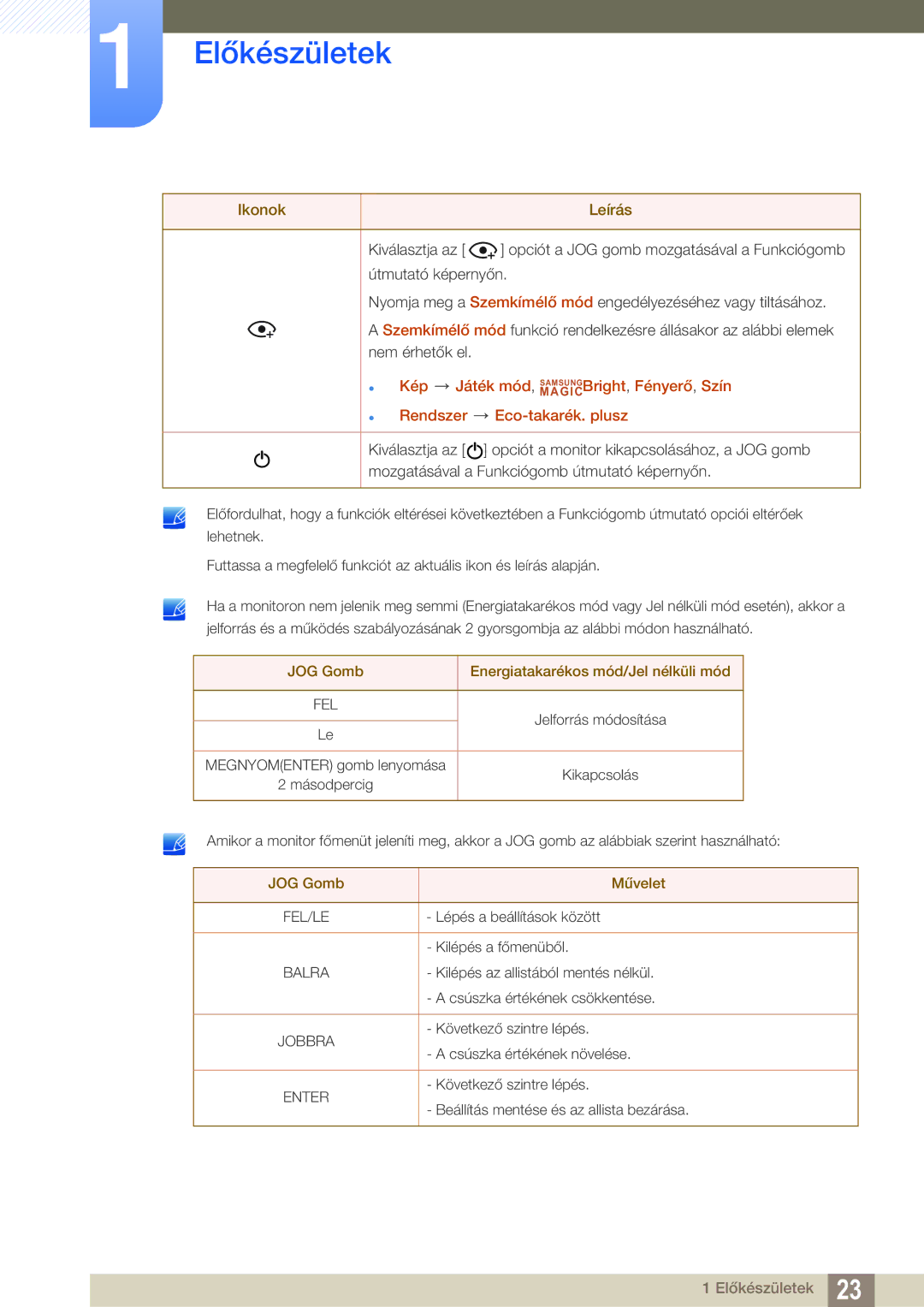 Samsung LS27E591CS/EN manual  Kép Játék mód, SAMSUNGBright, Fényerő, Szín 